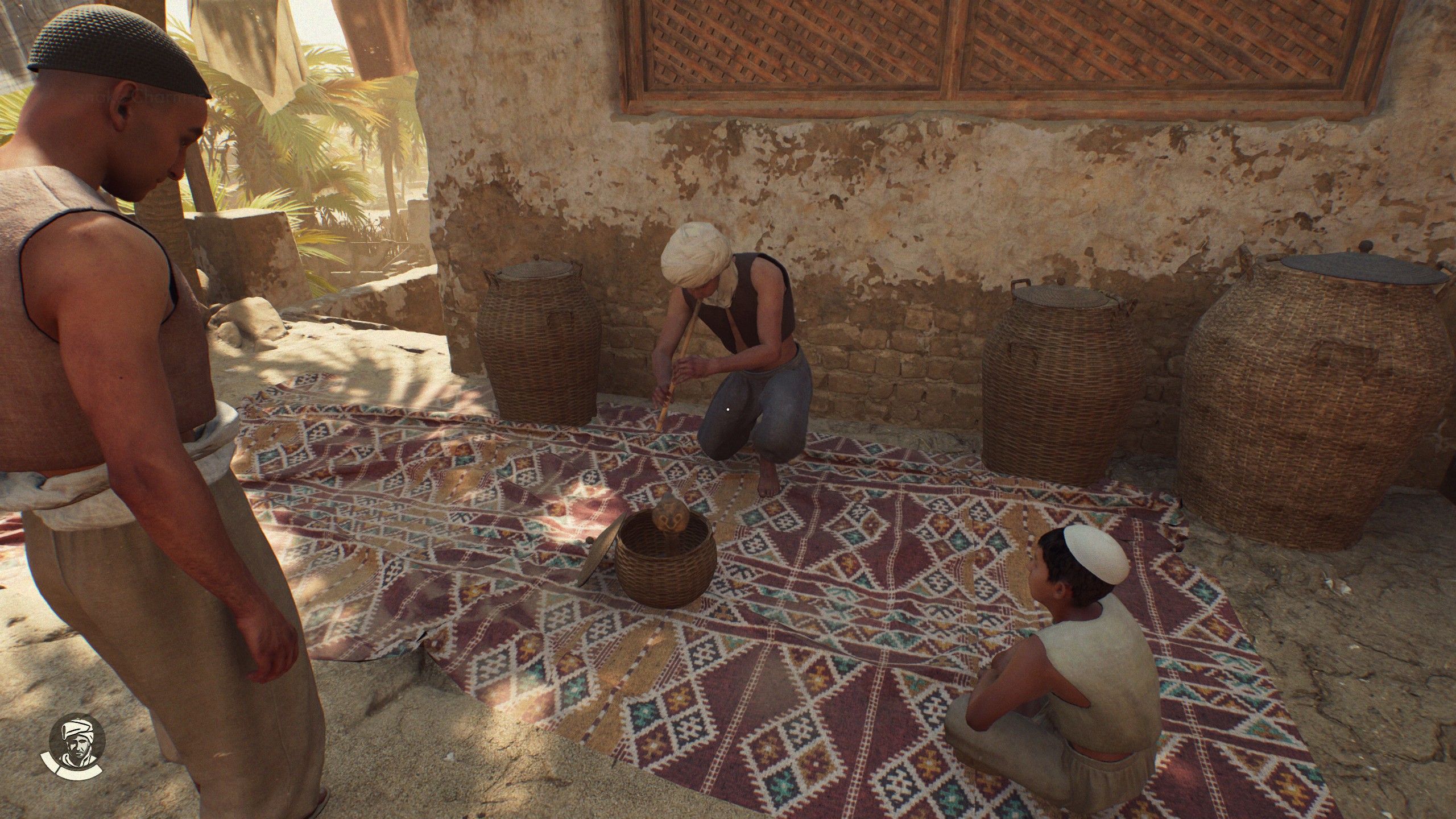 Snake charmer playing for viper in Indiana Jones and the Great Circle