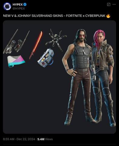 Johnny Silverhand is coming to Fortnite and yup, he’s got a suitcase nuke