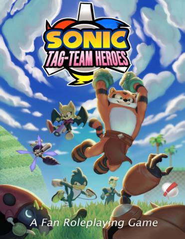 Anthropomorphic animals in Sonic the hedgehog style in action fighting robots