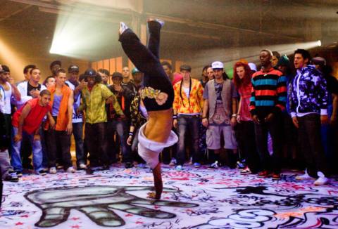 A dancer hits a one-armed handstand in Step Up 3D