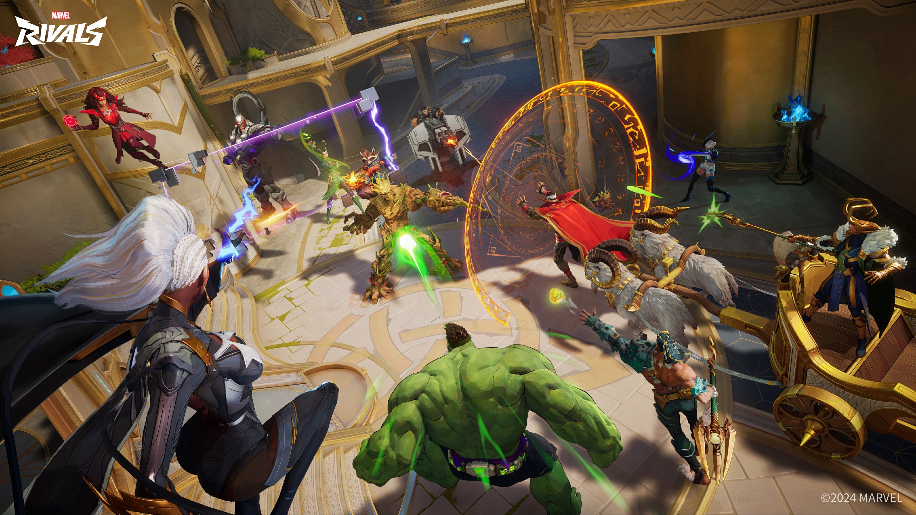 A group of Marvel Heroes fight together in Marvel Rivals