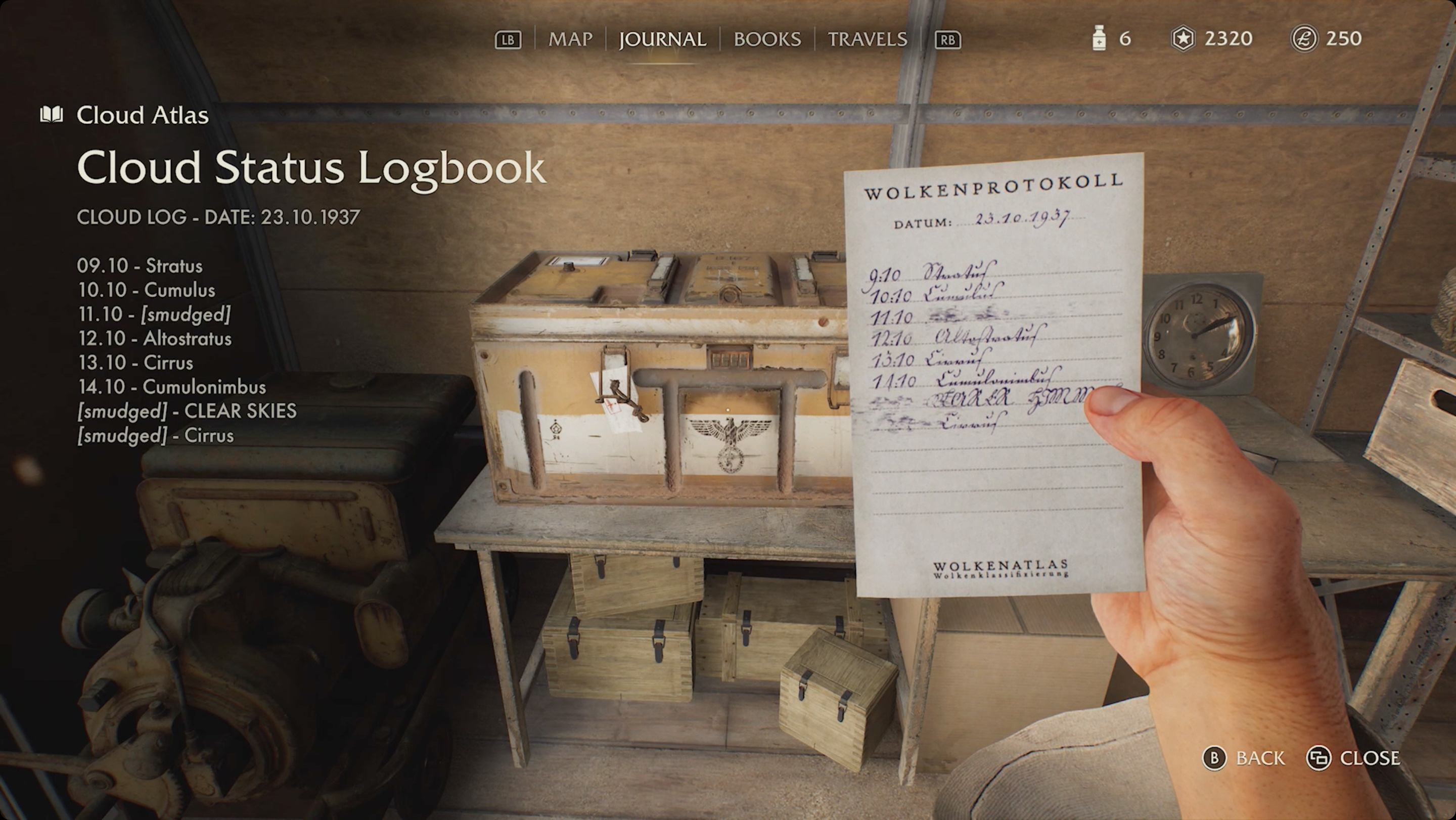 Indiana Jones and the Great Circle Cloud Atlas logbook Indiana Jones and the Great Circle Cloud Atlas logbook