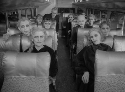 The phantasms sit on a bus in carnival of souls