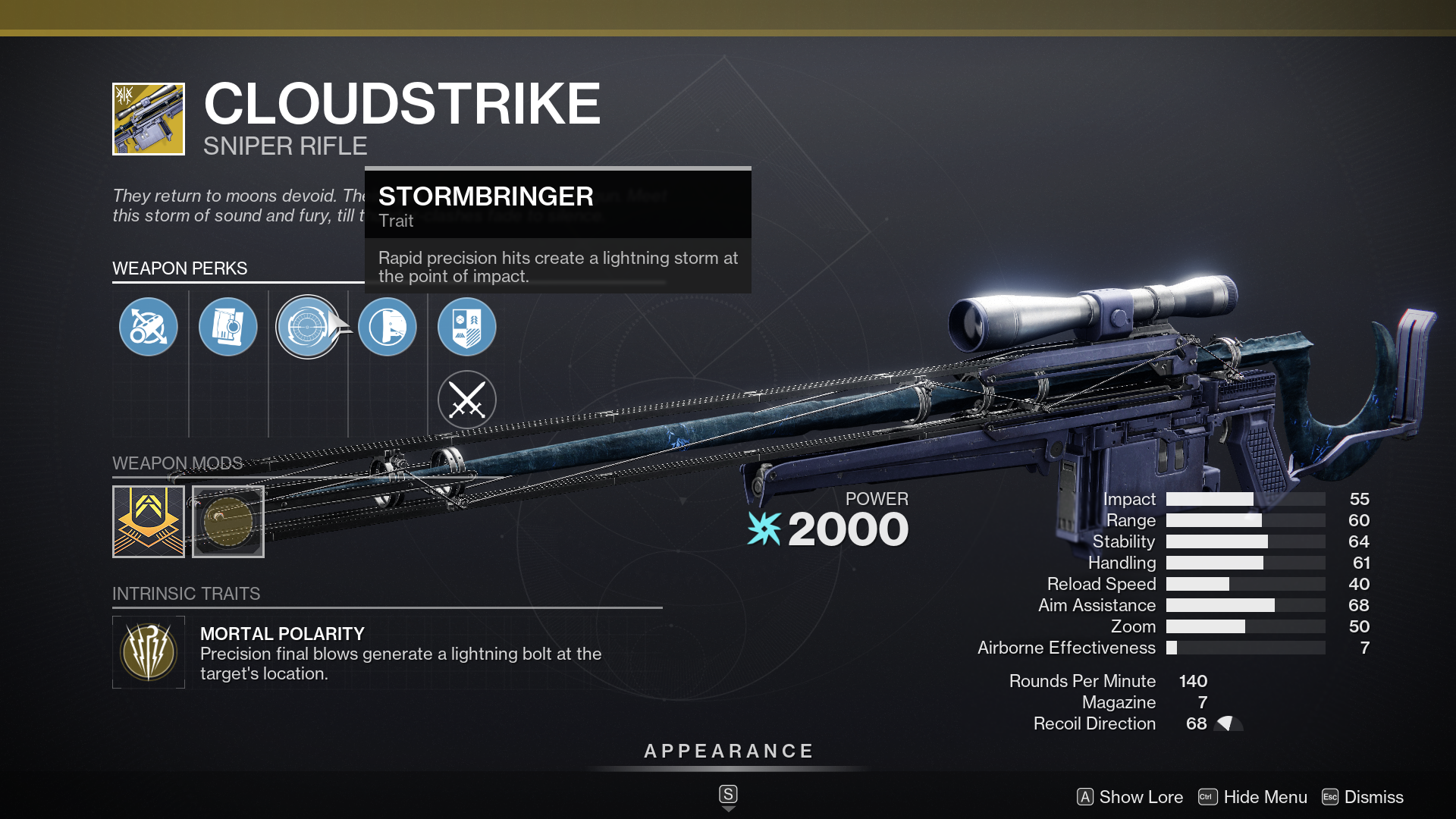 The Cloudstrike Exotic in Destiny 2 The Cloudstrike Exotic in Destiny 2