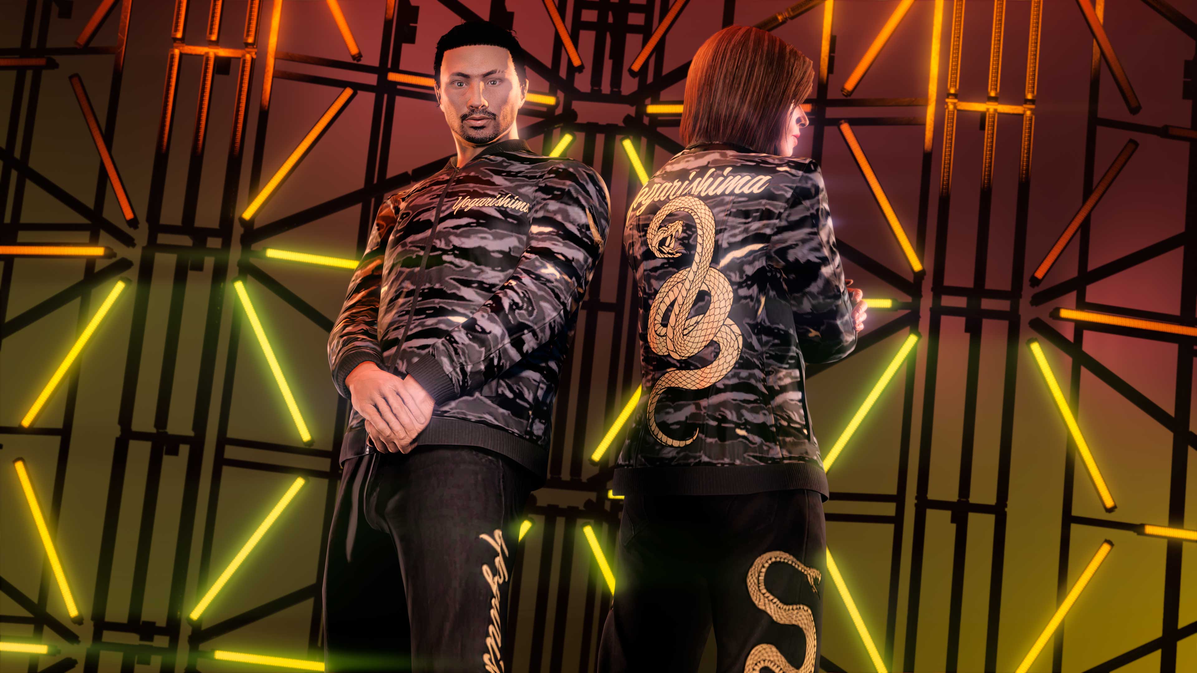 GTA Online promo art for the Black Snake Yogarishima Outfit GTA Online promo art for the Black Snake Yogarishima Outfit
