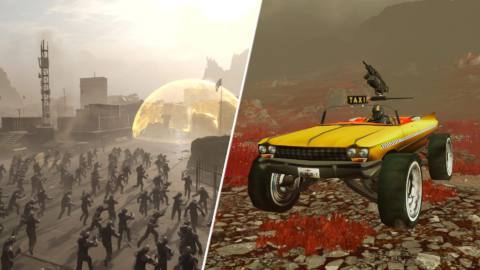 Helldivers 2 mod turns the FRV into a souped-up Crazy Taxi, so naturally here’s a video of it running down Voteless while blasting The Offspring