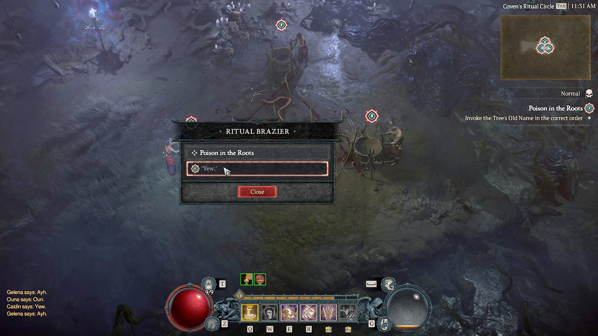 A Barbarian speaks to a witch in Diablo 4 A Barbarian speaks to a witch in Diablo 4