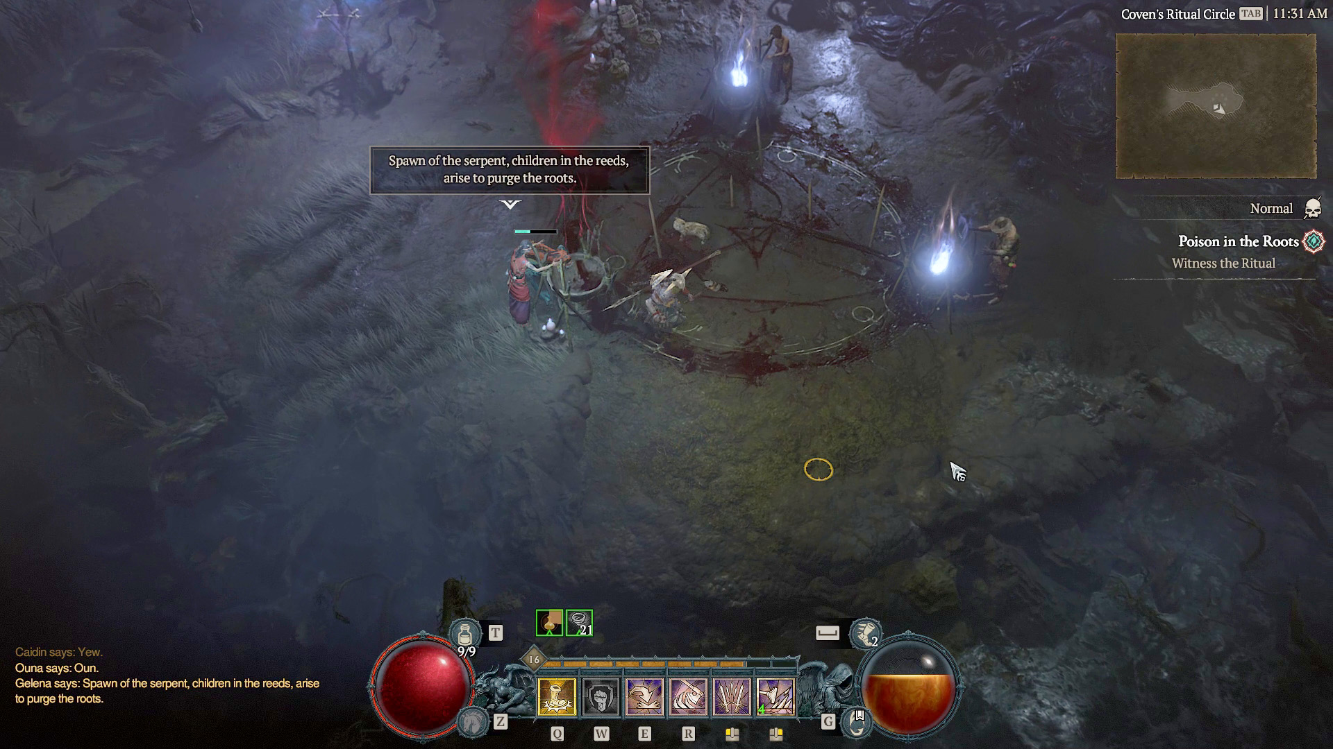 A Barbarian traces a circle of blood in Diablo 4 A Barbarian traces a circle of blood in Diablo 4