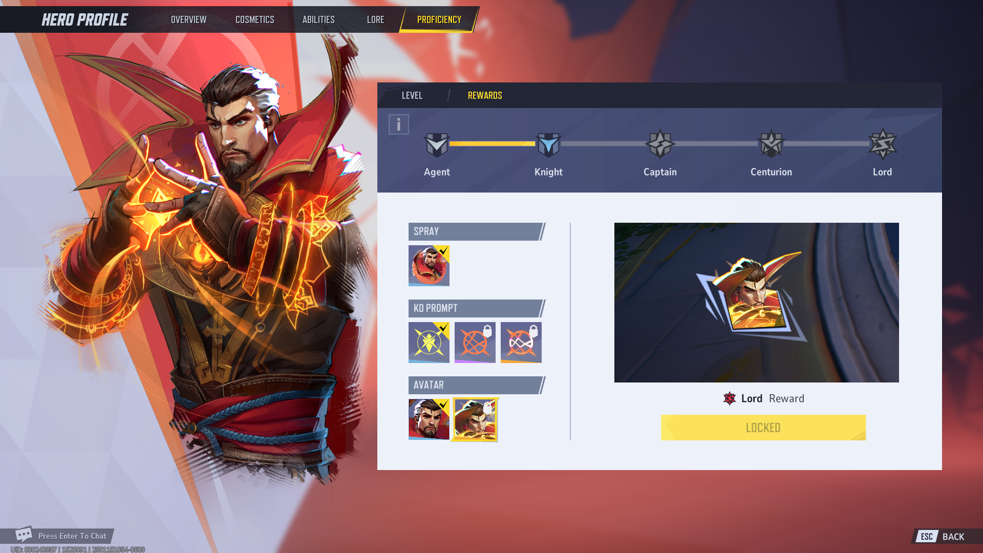 A showcase for Doctor Strange’s Lord icon reward