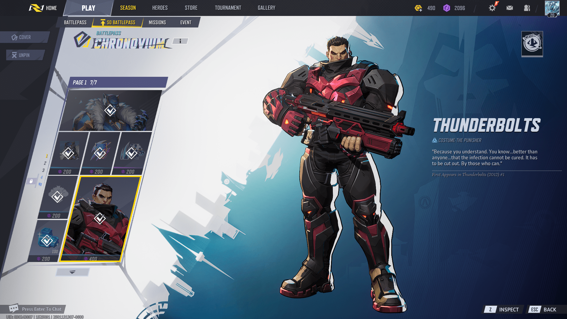 The expired Chronovium battle pass in Marvel Rivals The expired Chronovium battle pass in Marvel Rivals