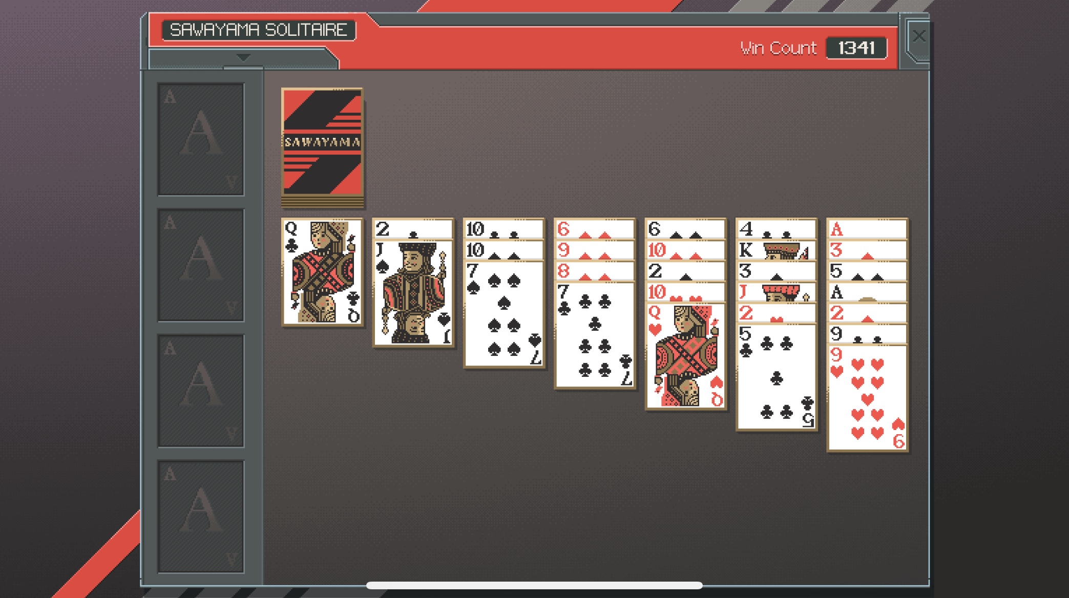 A screenshot of Sawayama Solitaire