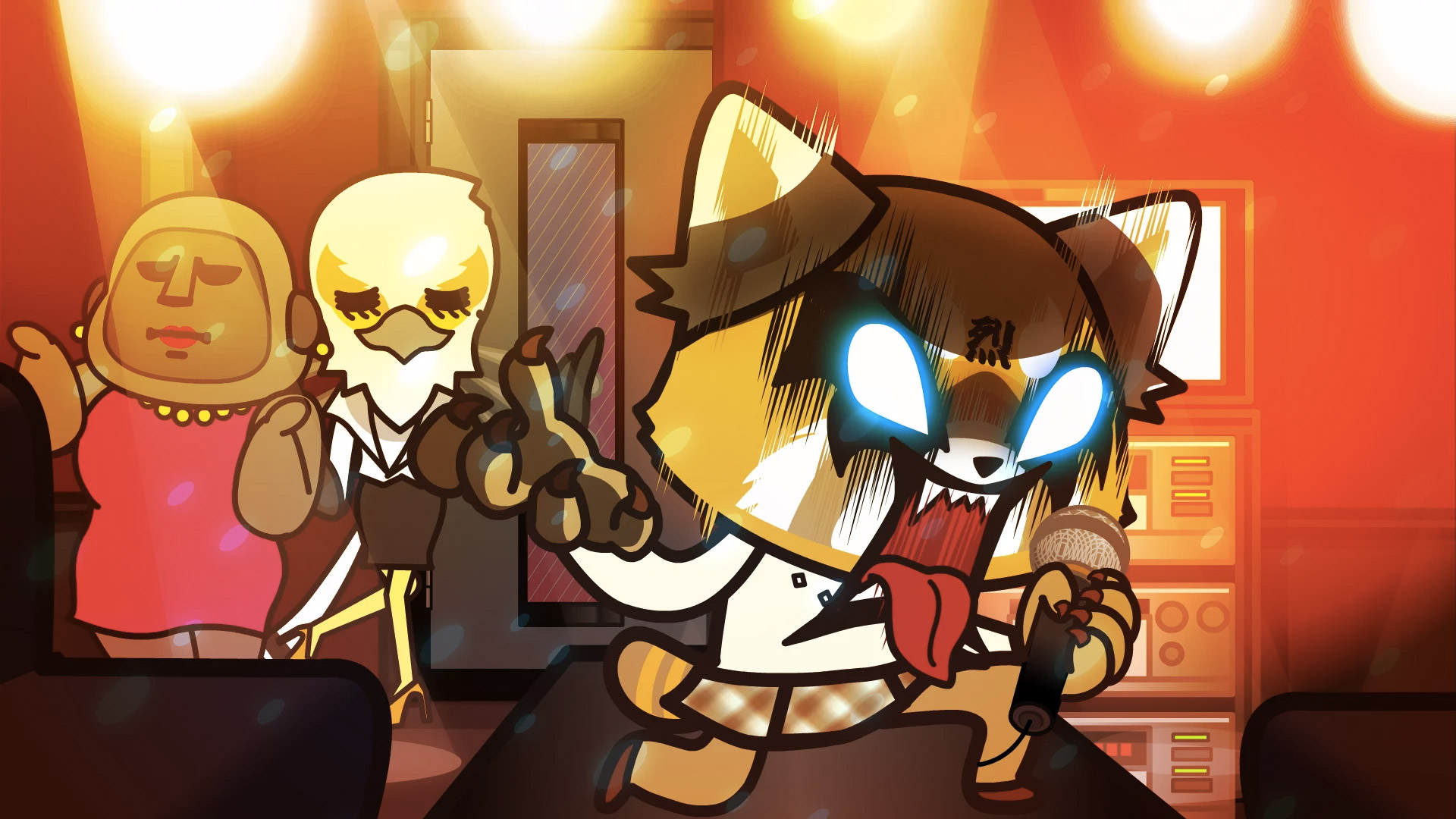 Retsuko singing death metal karaoke in Aggretsuko Retsuko singing death metal karaoke in Aggretsuko