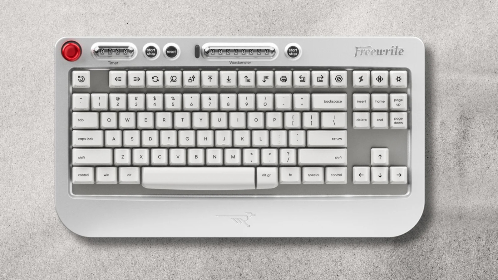 Astrohaus Freewrite keyboard top-down