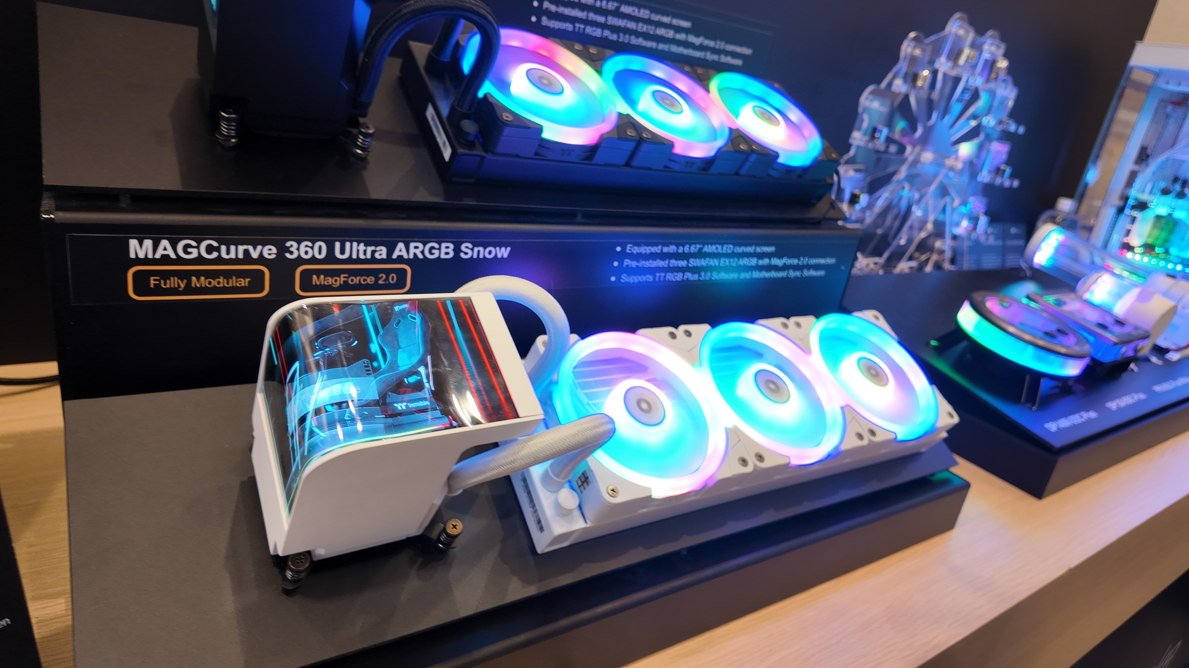 The Thermaltake's new liquid cooler with a screen to display images and videos