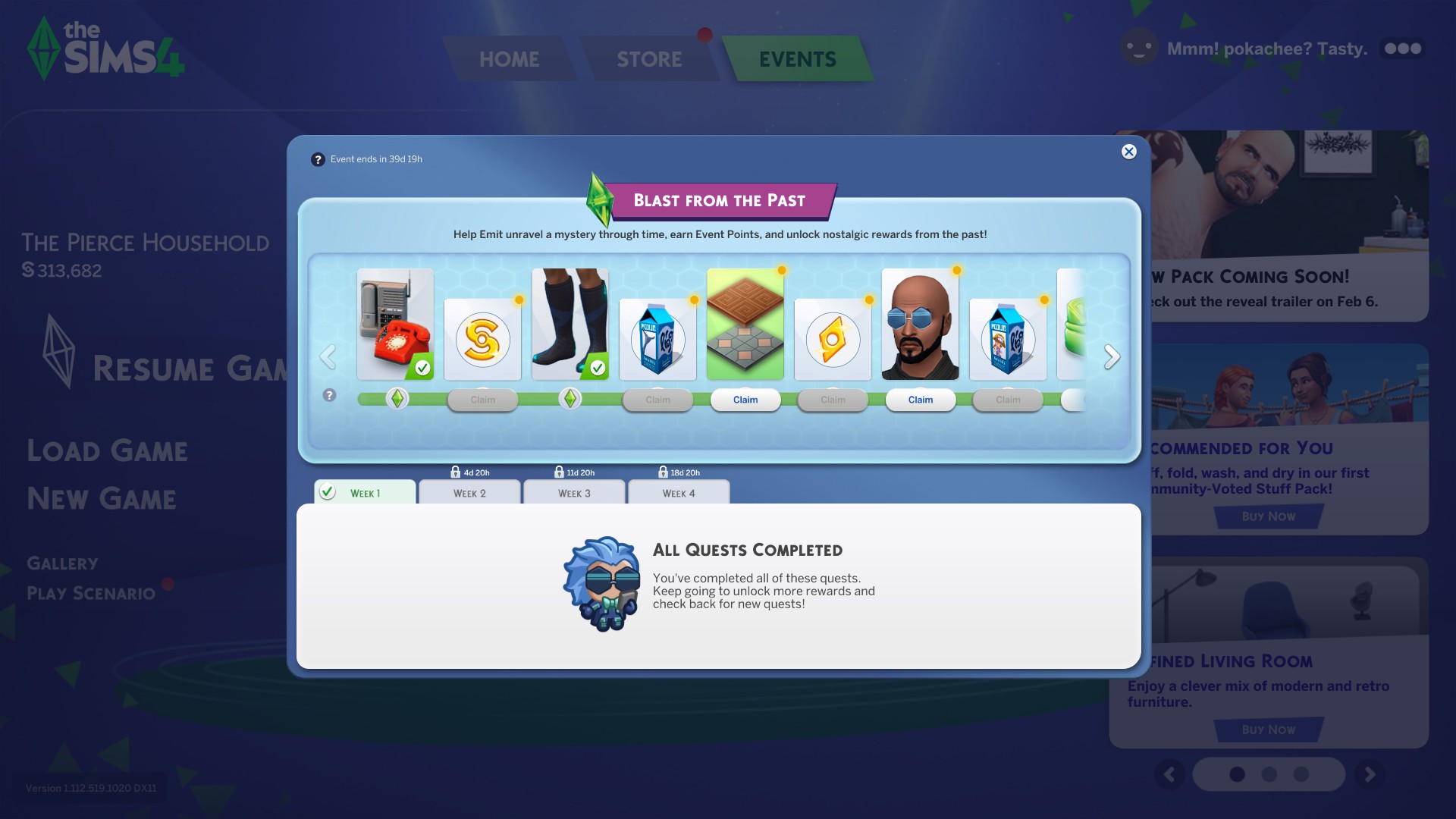 A screenshot showing a menu full of event awards in The Sims 4. A screenshot showing a menu full of event awards in The Sims 4.