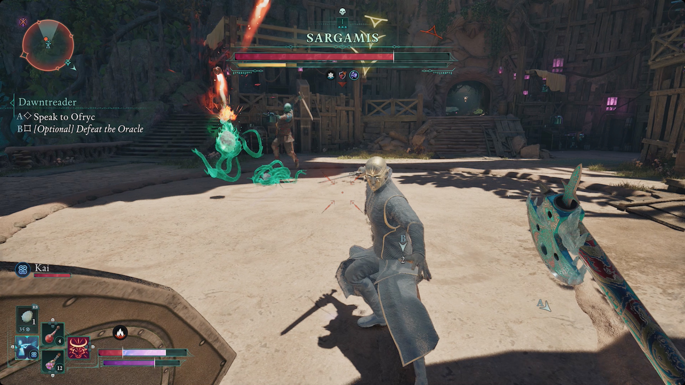 Avowed fight with Sargamis Avowed fight with Sargamis