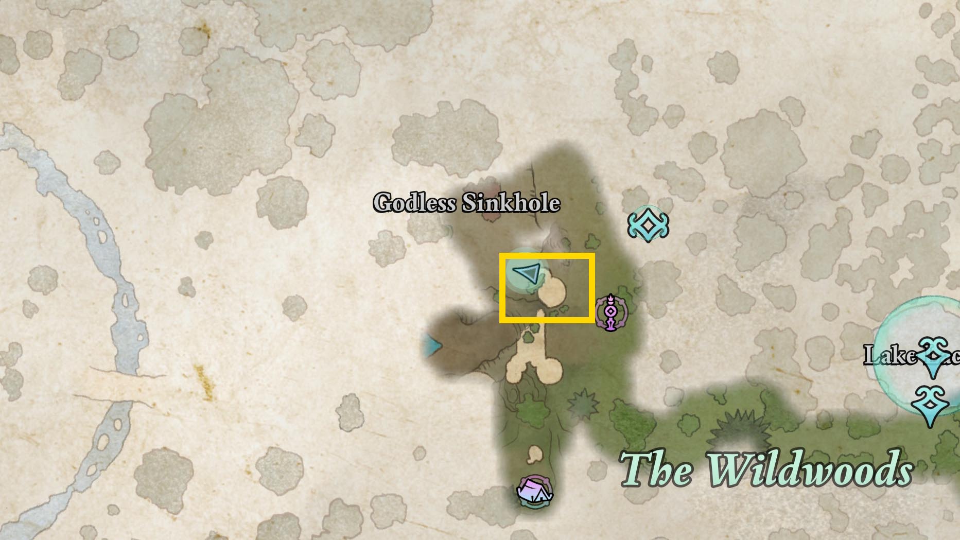 A map shows the location solution for the Earthly Aegis treasure map in Avowed in Emerald Stair A map shows the location solution for the Earthly Aegis treasure map in Avowed in Emerald Stair