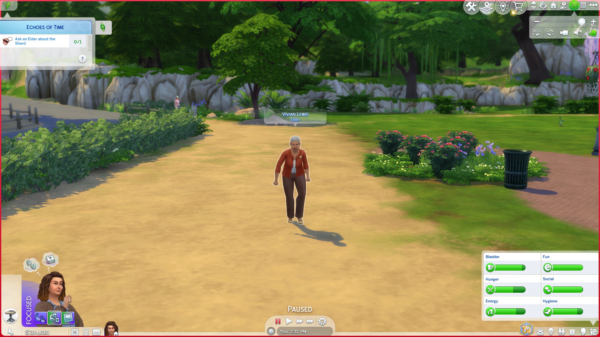 An image showing an “Elder” Sim walking in The Sims 4. An image showing an “Elder” Sim walking in The Sims 4.