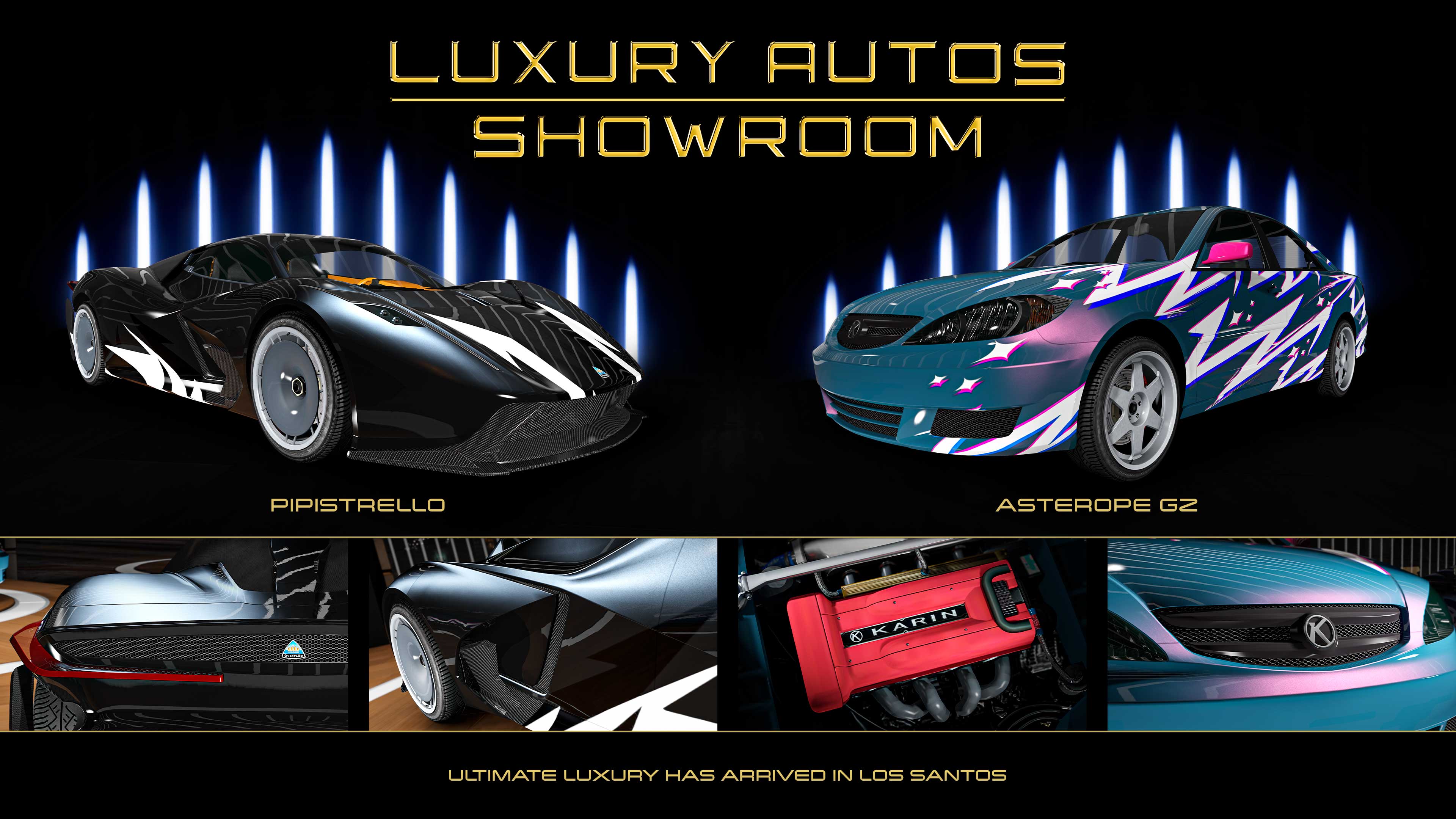 GTA Online promo art for Luxury Autos Showroom GTA Online promo art for Luxury Autos Showroom