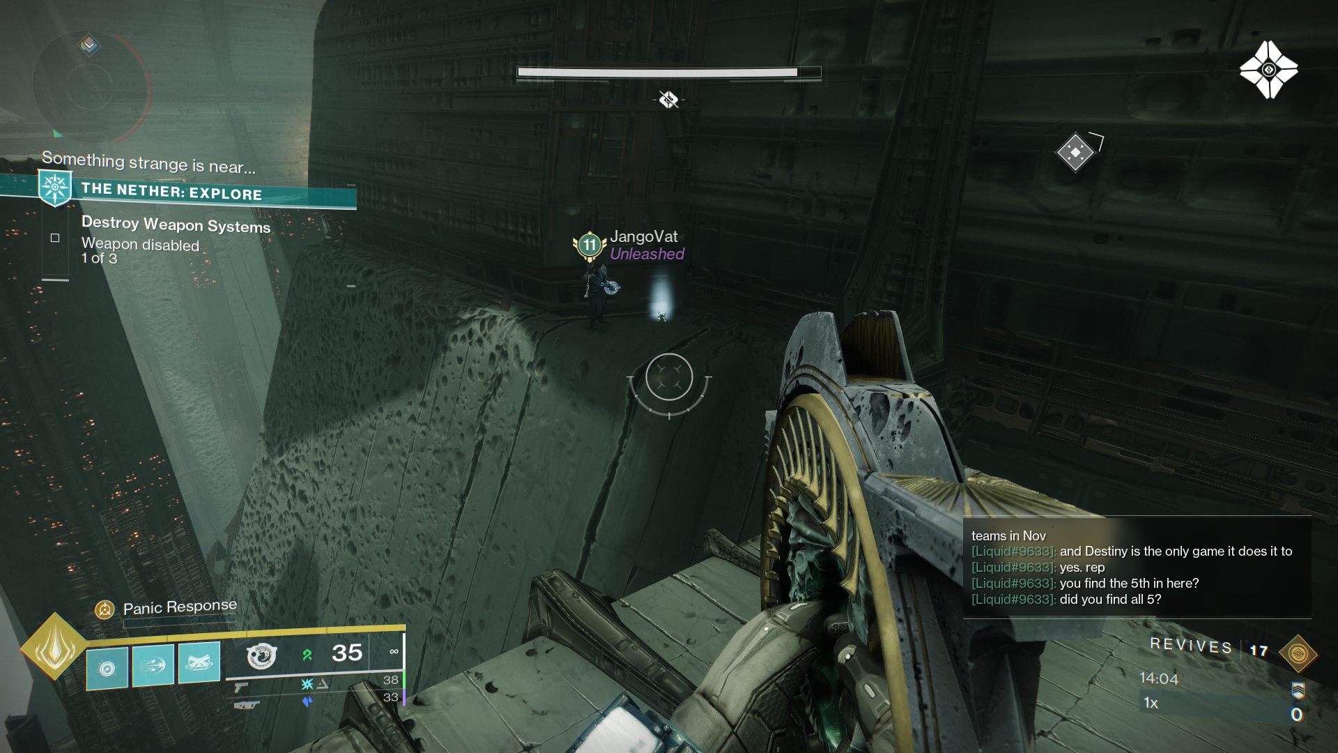 A Guardian grabs a Taken Osseous Fragment in Destiny 2 Heresy