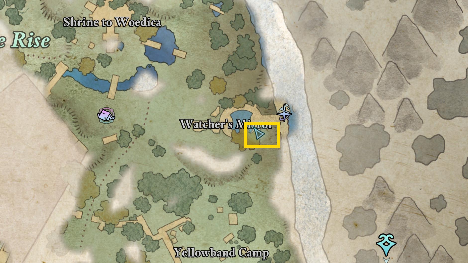A map shows the location of the Intimidating Feline Codpiece treasure map solution in Avowed A map shows the location of the Intimidating Feline Codpiece treasure map solution in Avowed