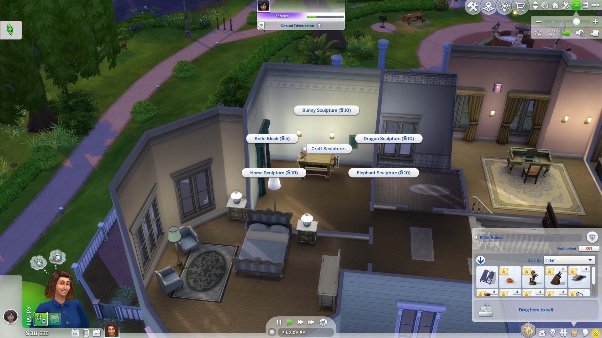 An image showing a wood workings table in The Sims 4. An image showing a wood workings table in The Sims 4.