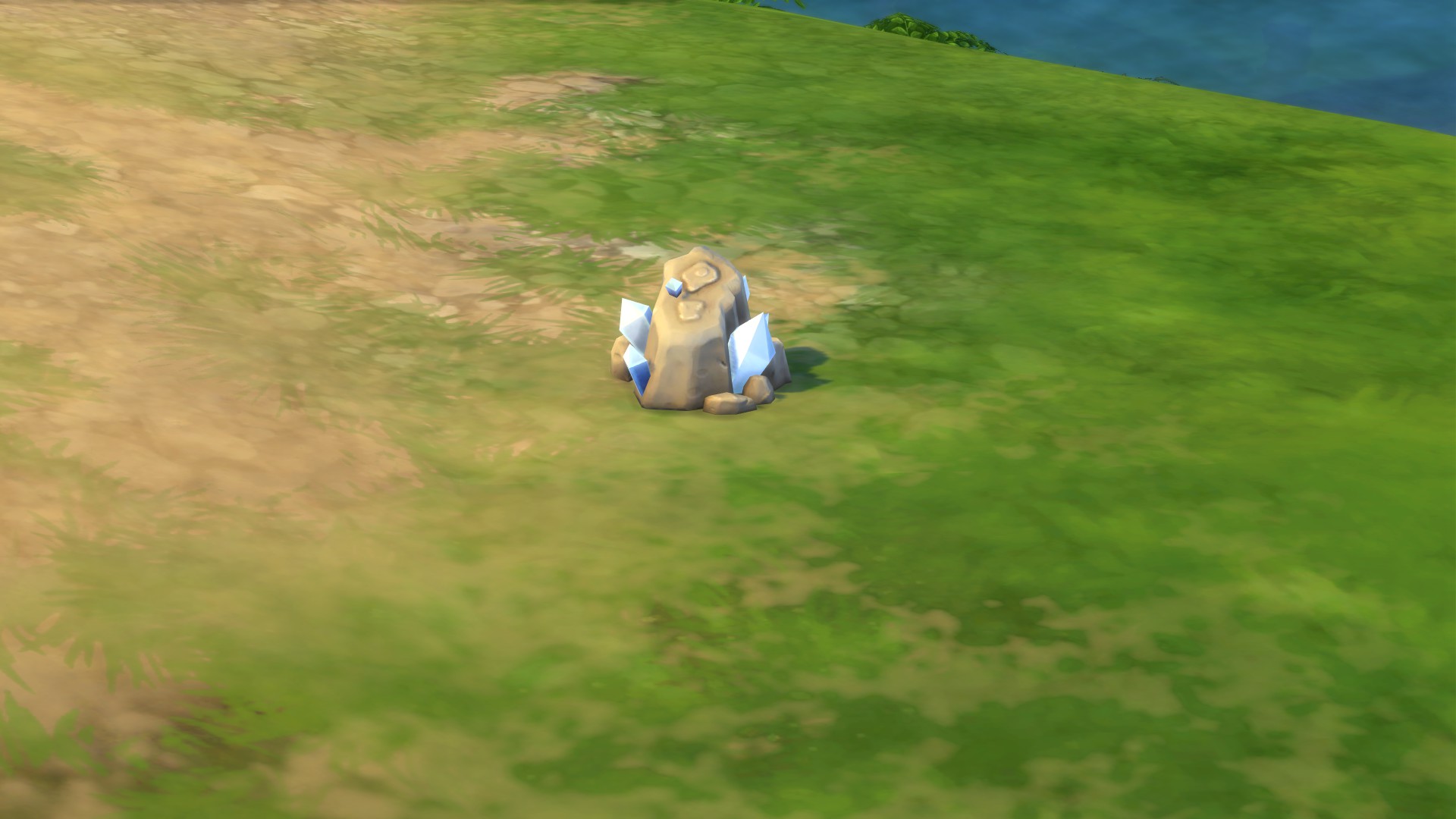 An image showing a rock where you can mine ore in The Sims 4. An image showing a rock where you can mine ore in The Sims 4.