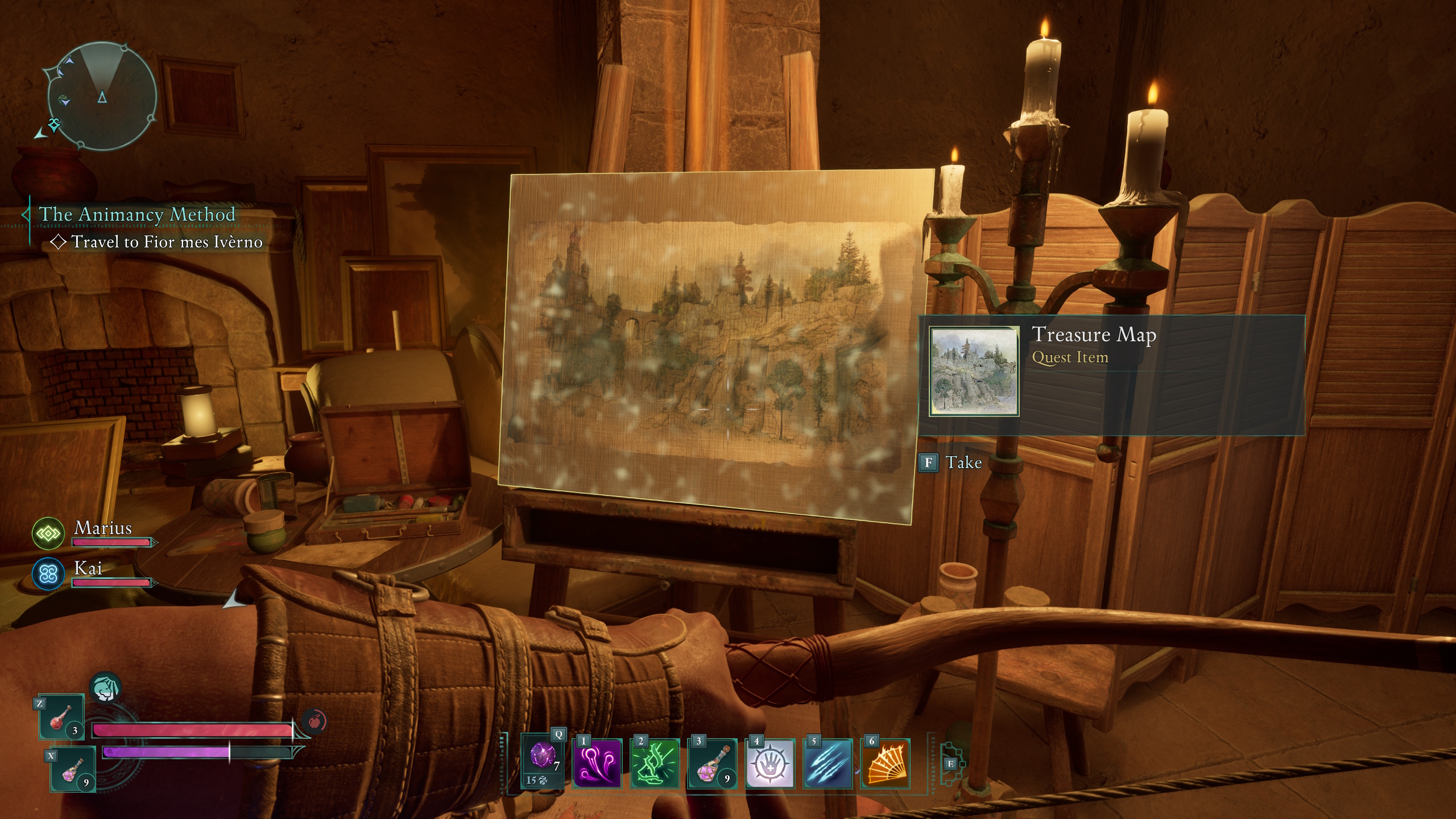 The Avowed main character picks up the Painter’s Regret treasure map in Avowed in Emerald Stair The Avowed main character picks up the Painter’s Regret treasure map in Avowed in Emerald Stair