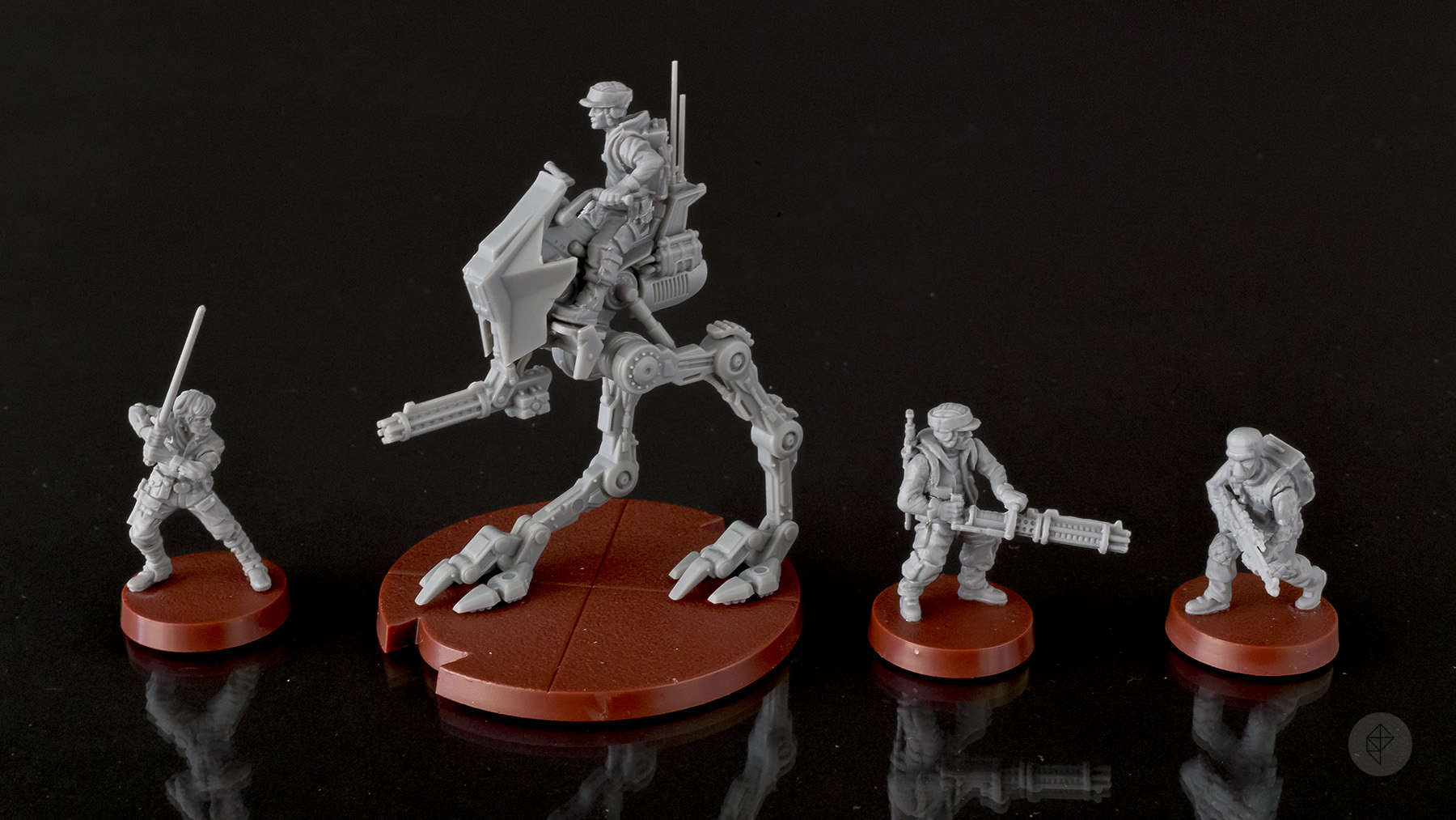 Star Wars: Legion - Luke Skywalker, AT-RT, Rebel heavy weapons trooper, generic Rebel trooper