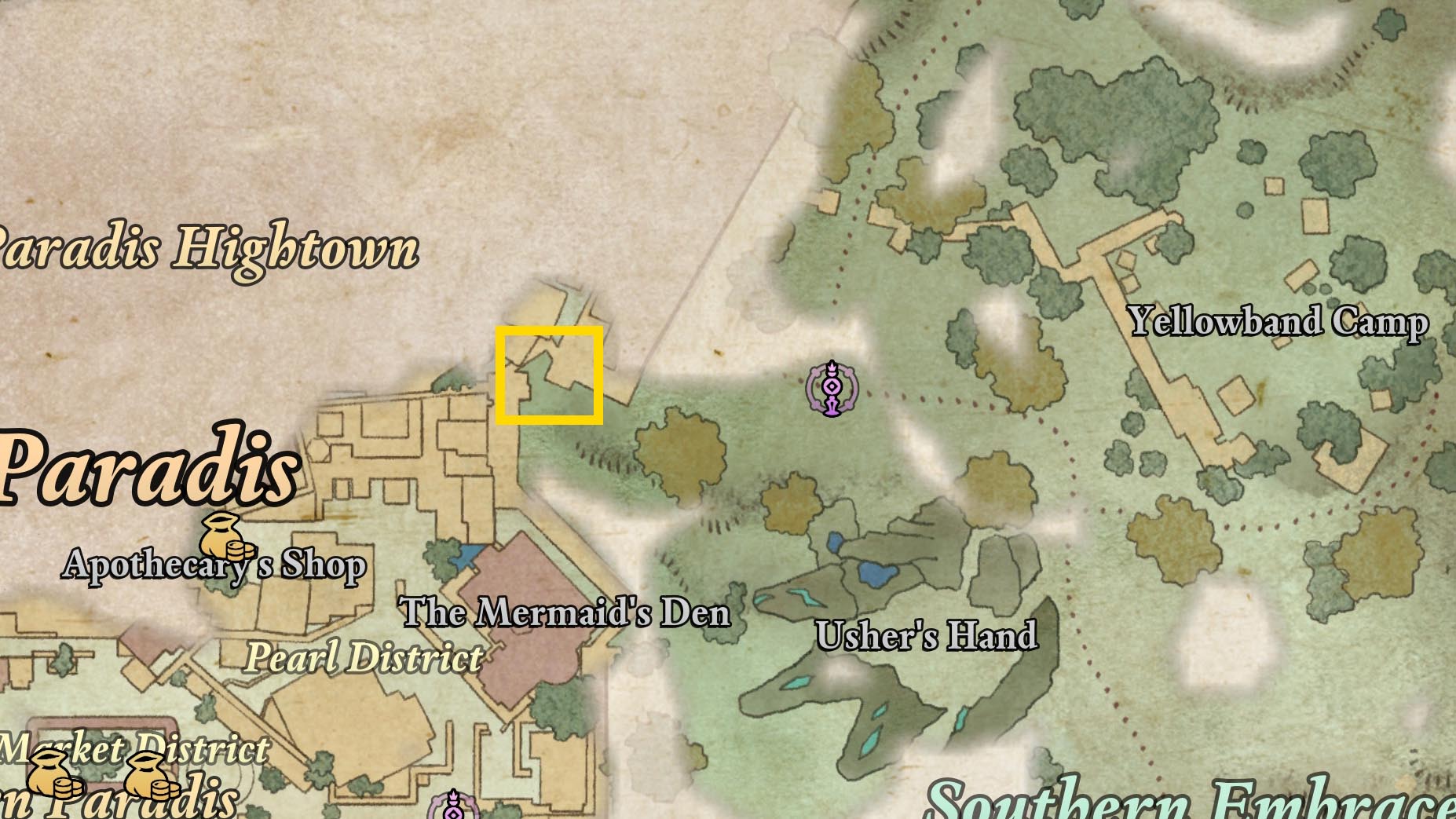 A map shows the location of the Woedica’s Inheritance treasure map solution in Avowed A map shows the location of the Woedica’s Inheritance treasure map solution in Avowed