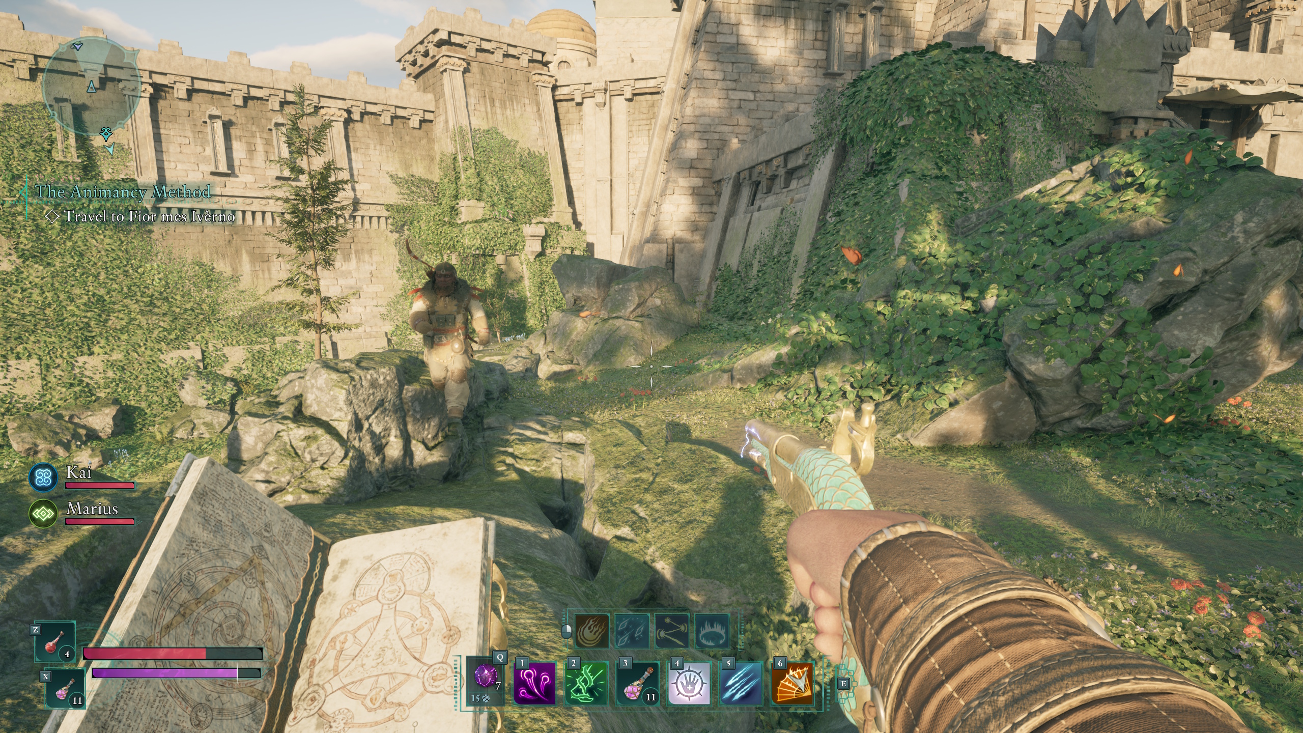 An Avowed main character walks toward the Woedica’s Inheritance treasure map solution in Avowed An Avowed main character walks toward the Woedica’s Inheritance treasure map solution in Avowed