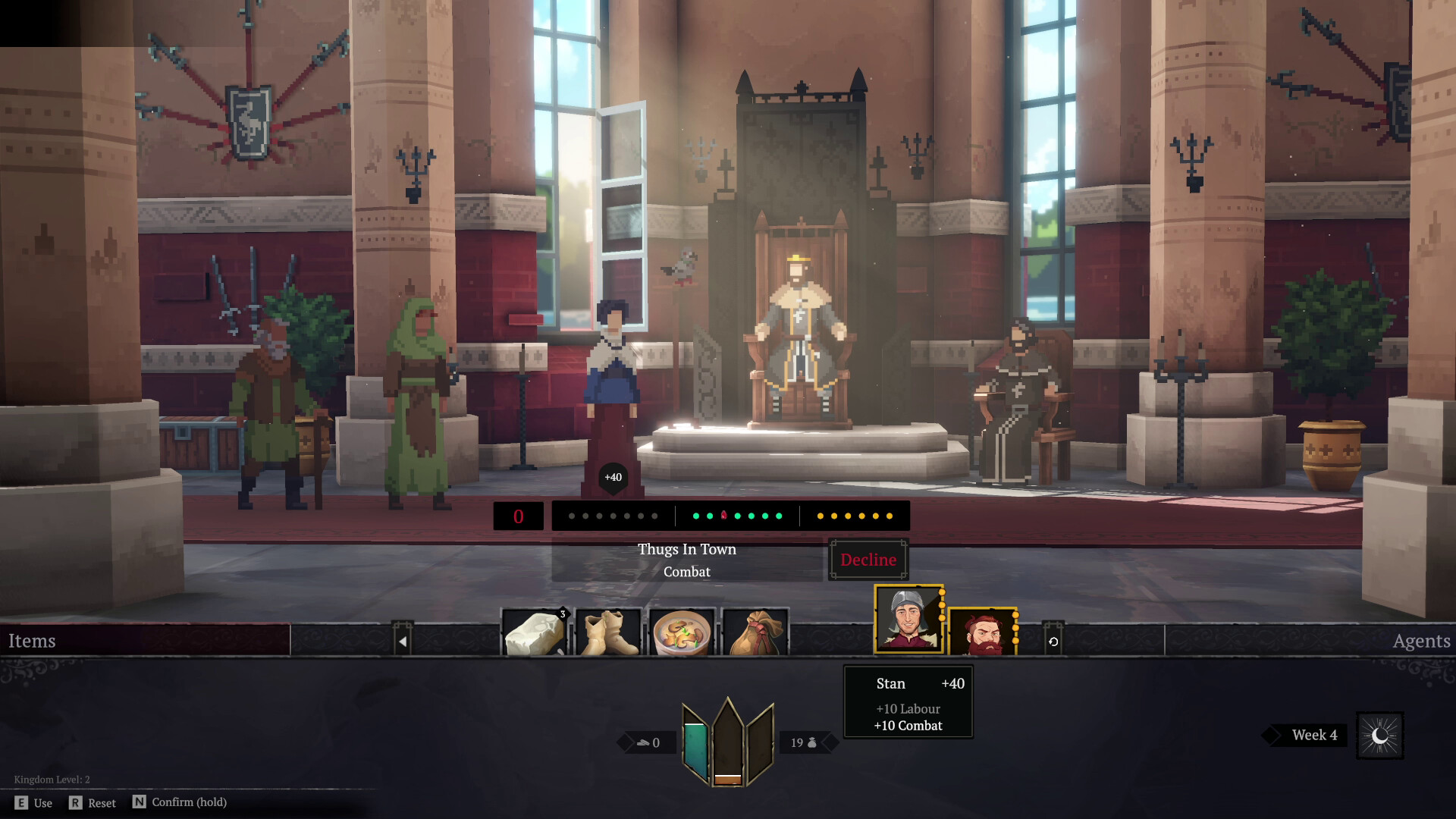 A screenshot from Yes, Your Grace: Snowfall