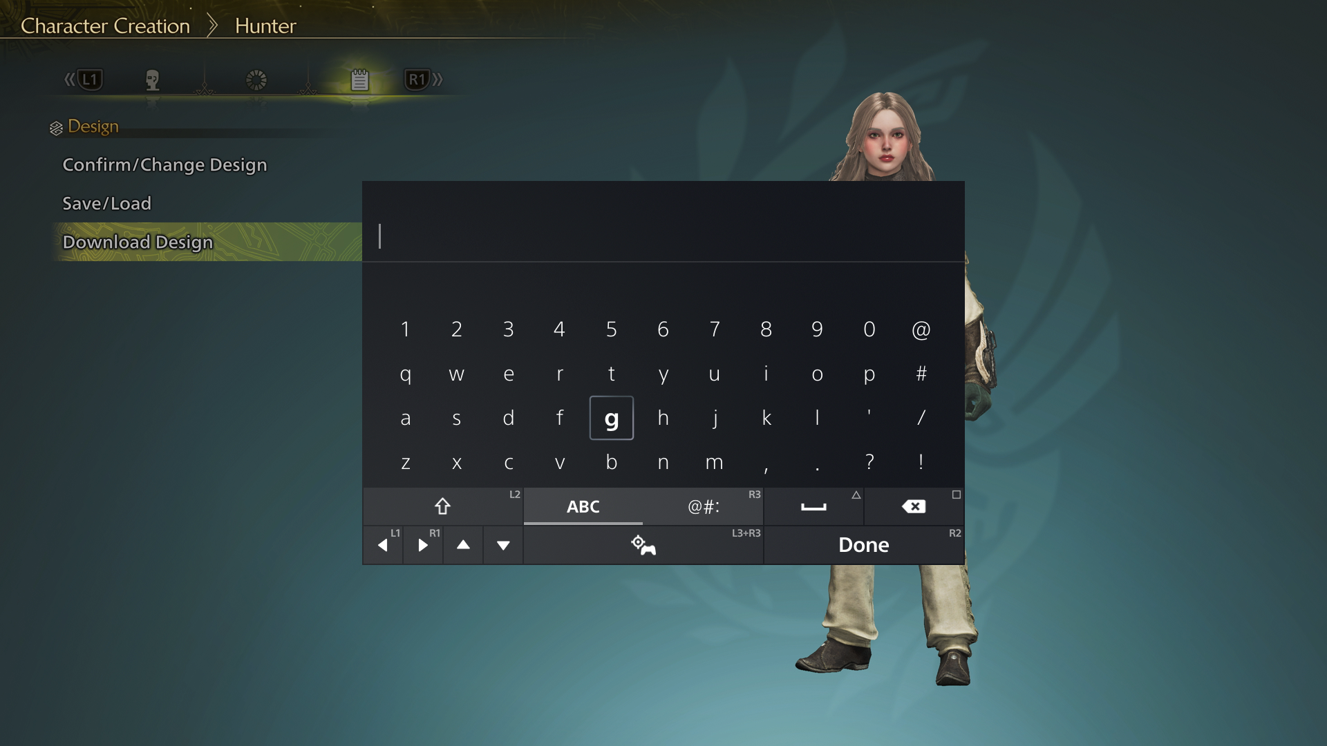 An image showing the window to enter a character code in Monster Hunter Wilds. An image showing the window to enter a character code in Monster Hunter Wilds.
