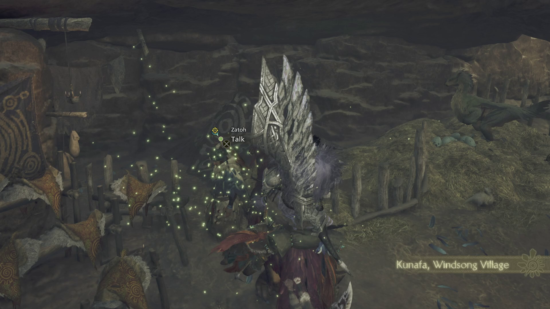 A Hunter finds and speaks to Zatoh A Hunter finds and speaks to Zatoh