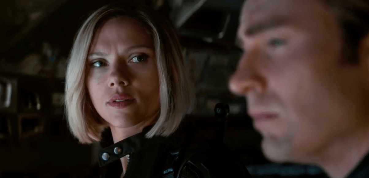 Black Widow (Scarlett Johansson) and Captain America (Chris Evans) in Avengers: Endgame Black Widow (Scarlett Johansson) and Captain America (Chris Evans) in Avengers: Endgame