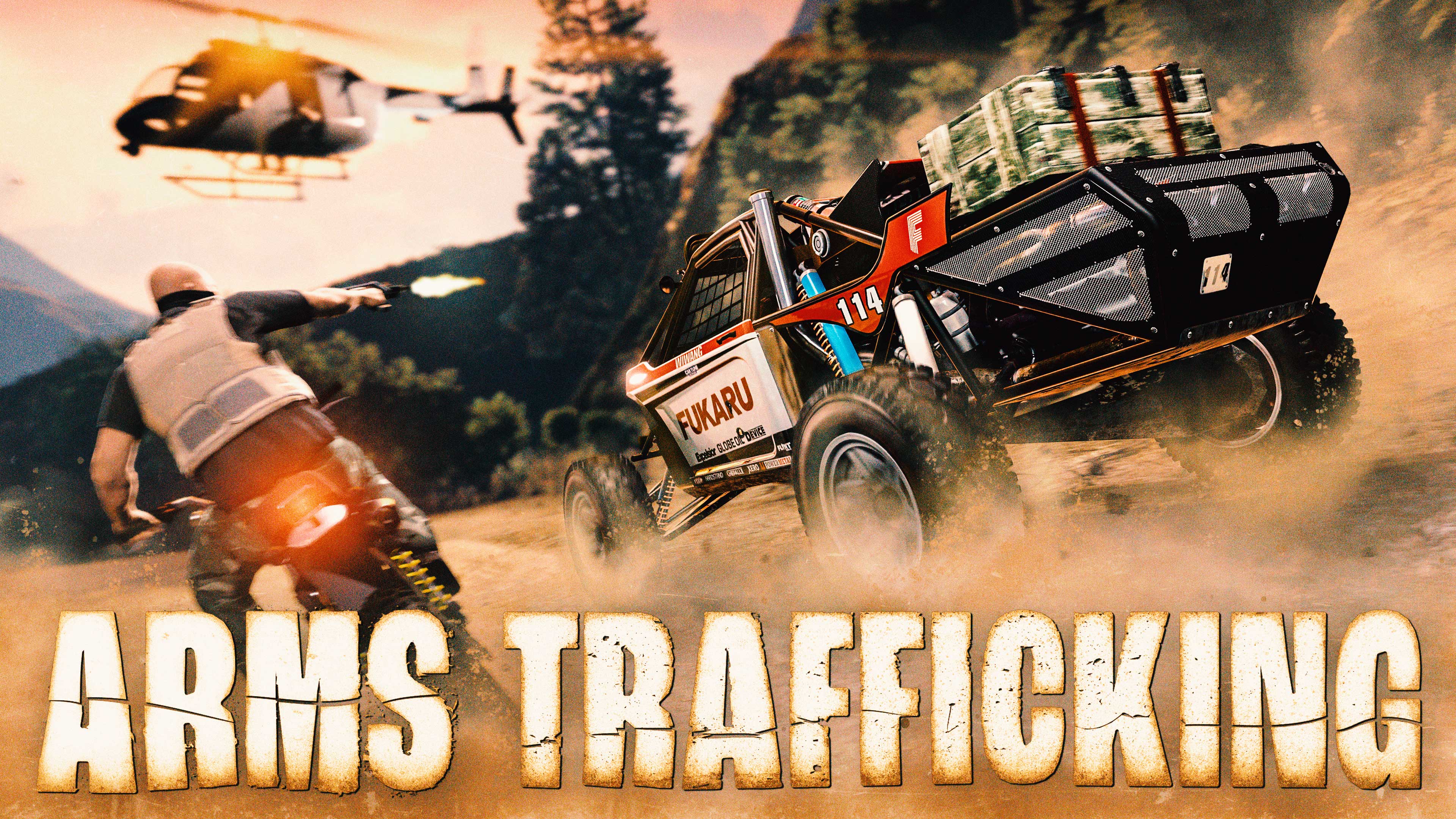 GTA Online promo art for Arms Trafficking GTA Online promo art for Arms Trafficking