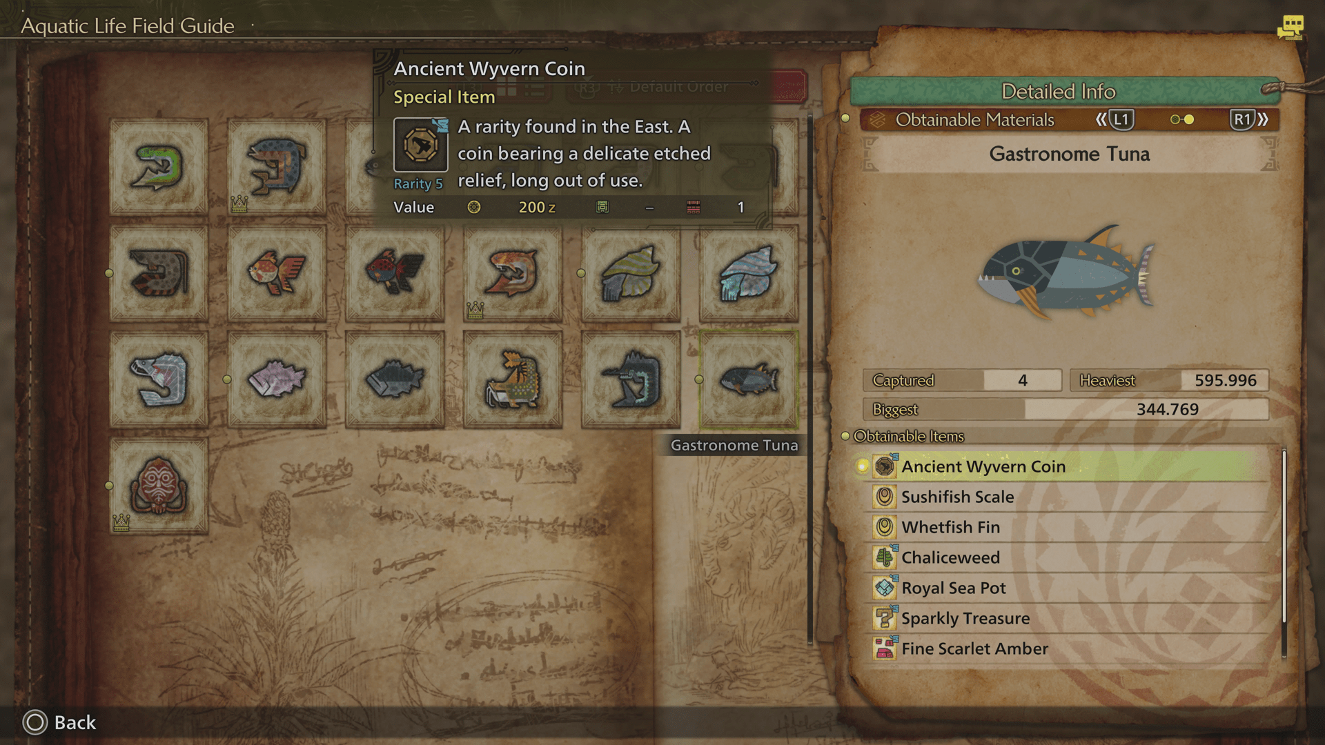 Monster Hunter Wilds gastronome tuna field guide entry Monster Hunter Wilds gastronome tuna field guide entry