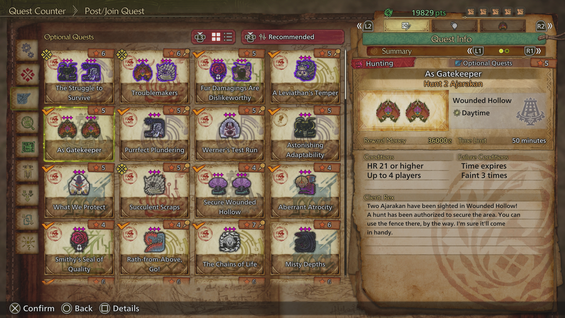 Monster Hunter Wilds As Gatekeeper optional quest Monster Hunter Wilds As Gatekeeper optional quest