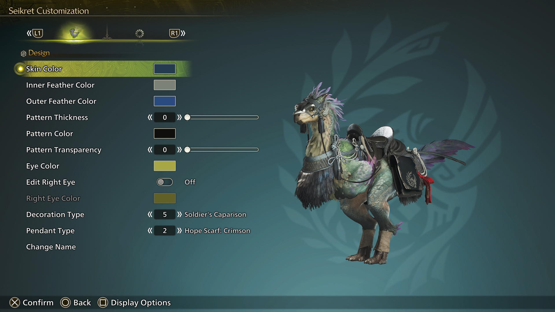 An image showing the editor for the Seikret in Monster Hunter Wilds. An image showing the editor for the Seikret in Monster Hunter Wilds.