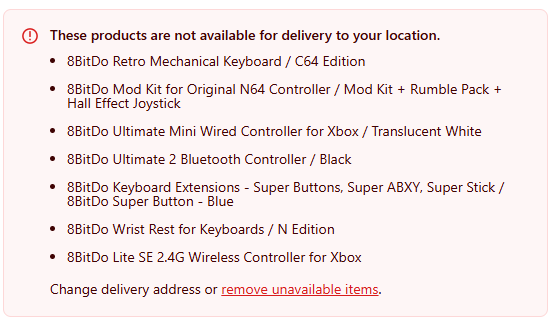 Products that are not available from 8bitdo Products that are not available from 8bitdo