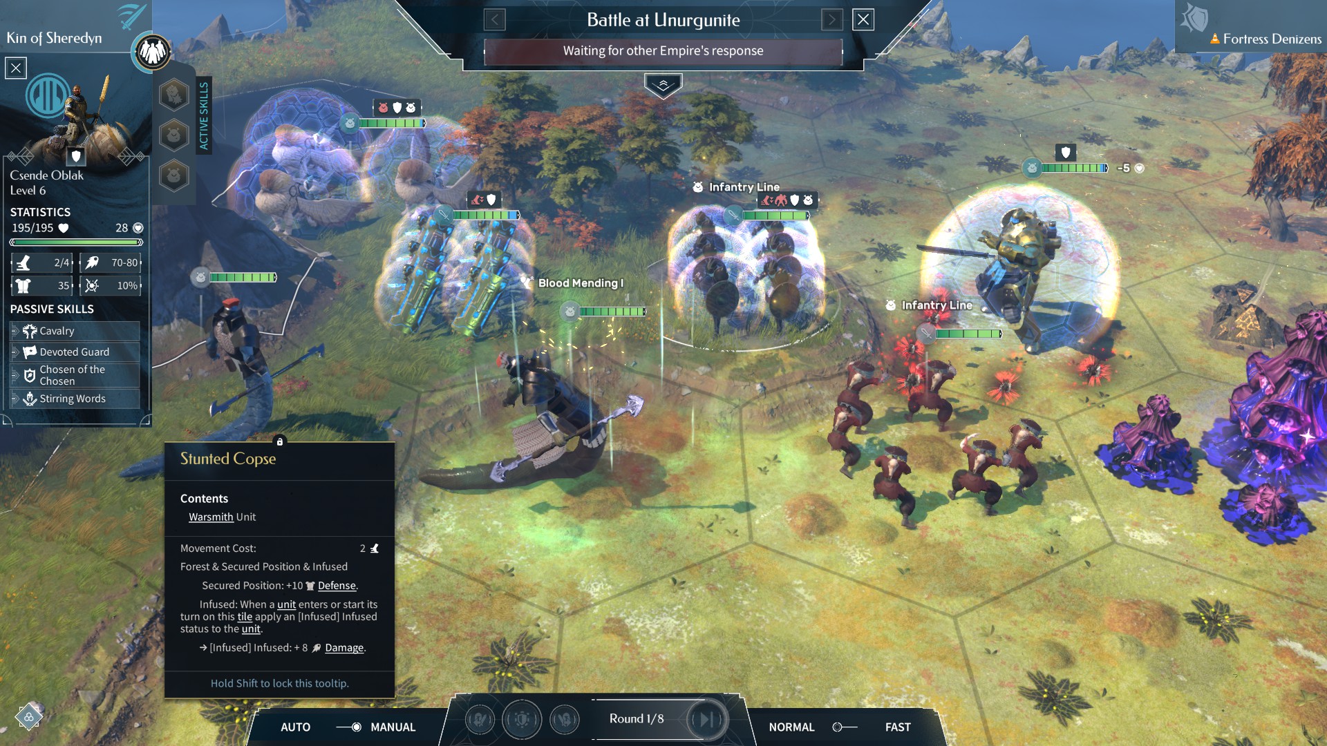 Turn-based tactical combat in Endless Legend 2.
