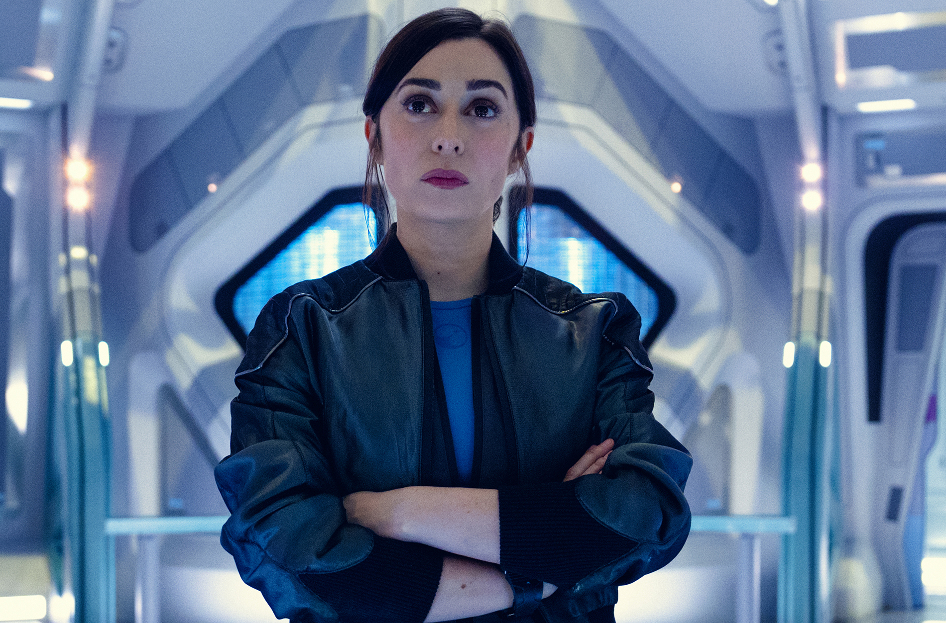 Cristin Milioti on a spaceship