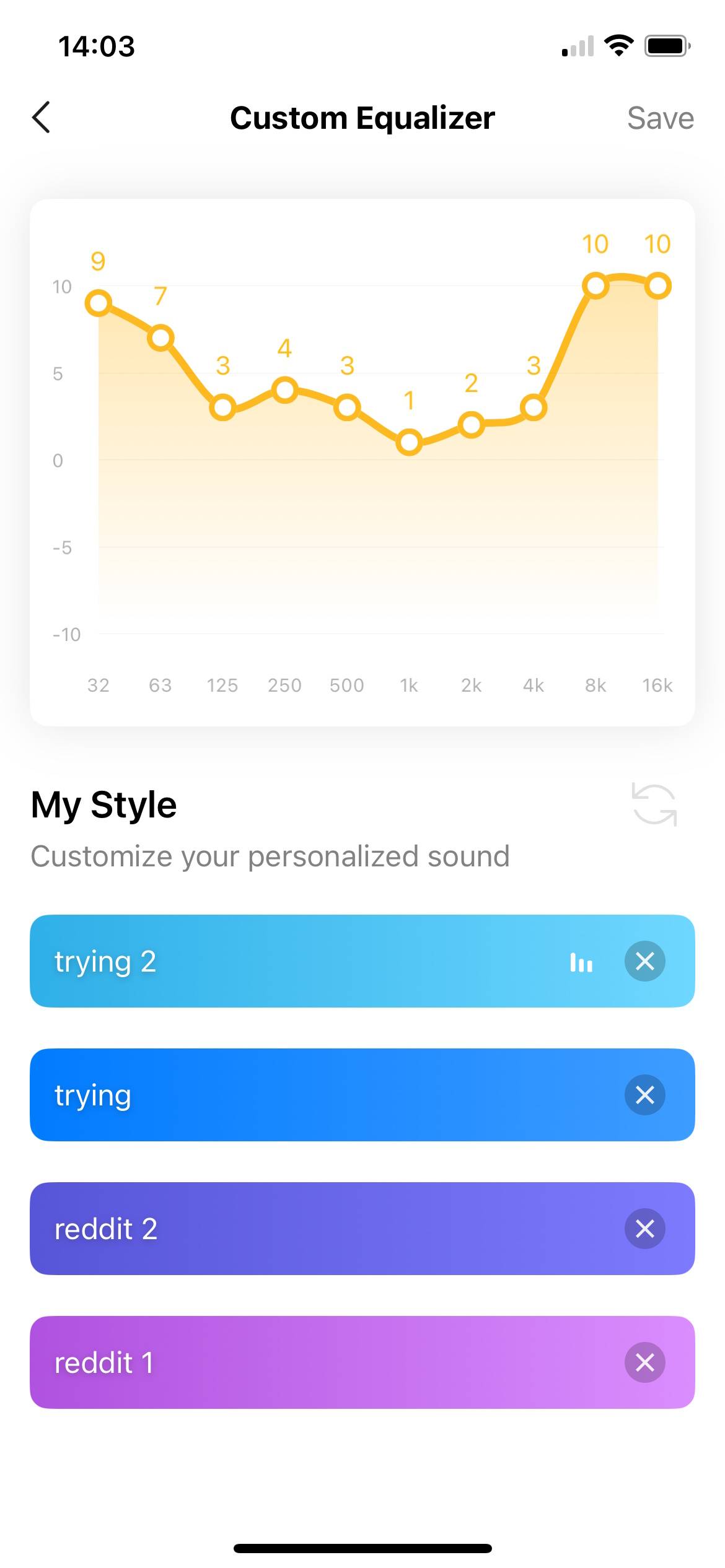 EarFun app screenshot for Air Pro 4 earphones