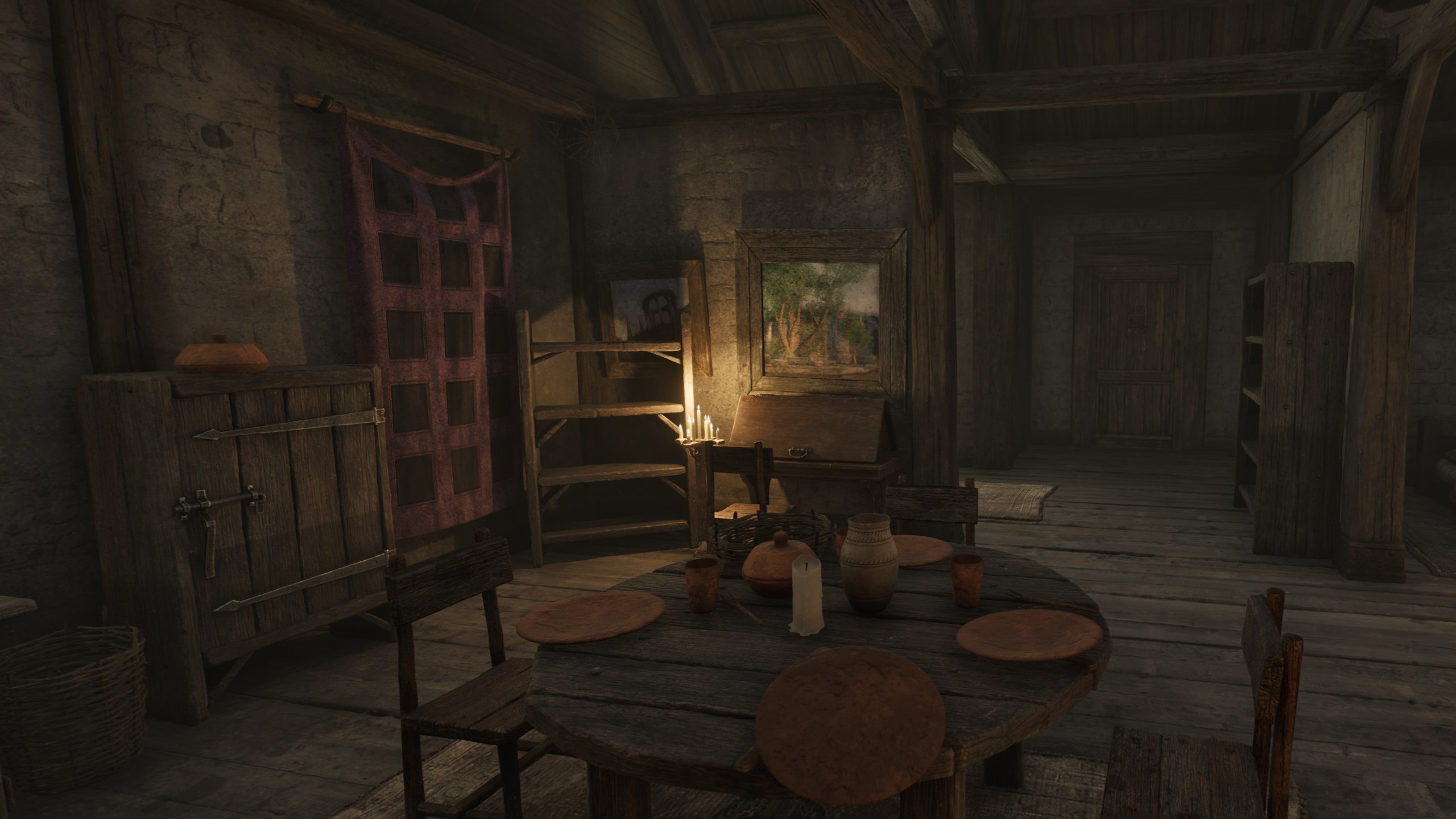The interior of the house in Leyawiin in Oblivion Remastered.