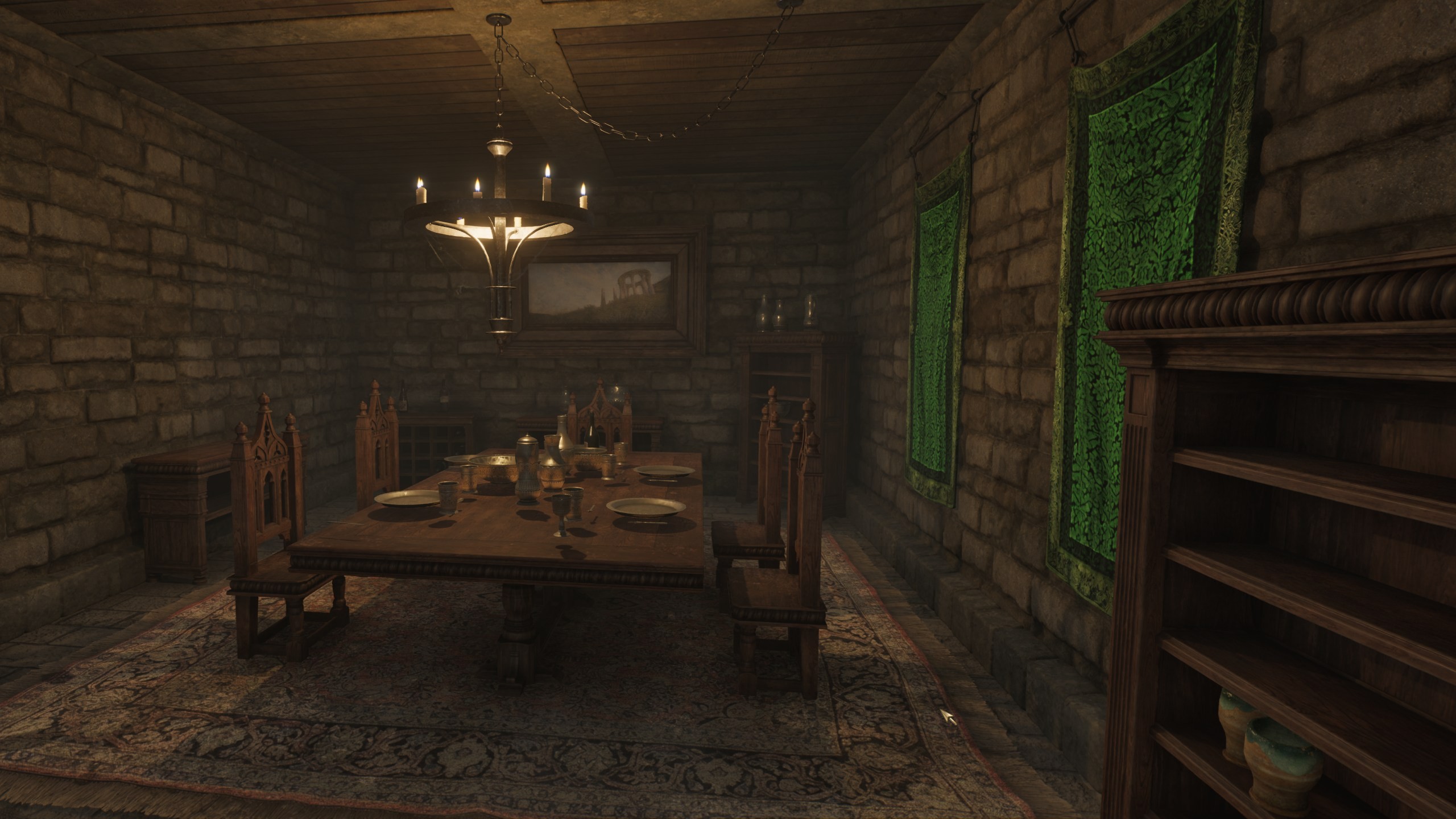 The interior of the house in Chorrol from Oblivion Remastered.