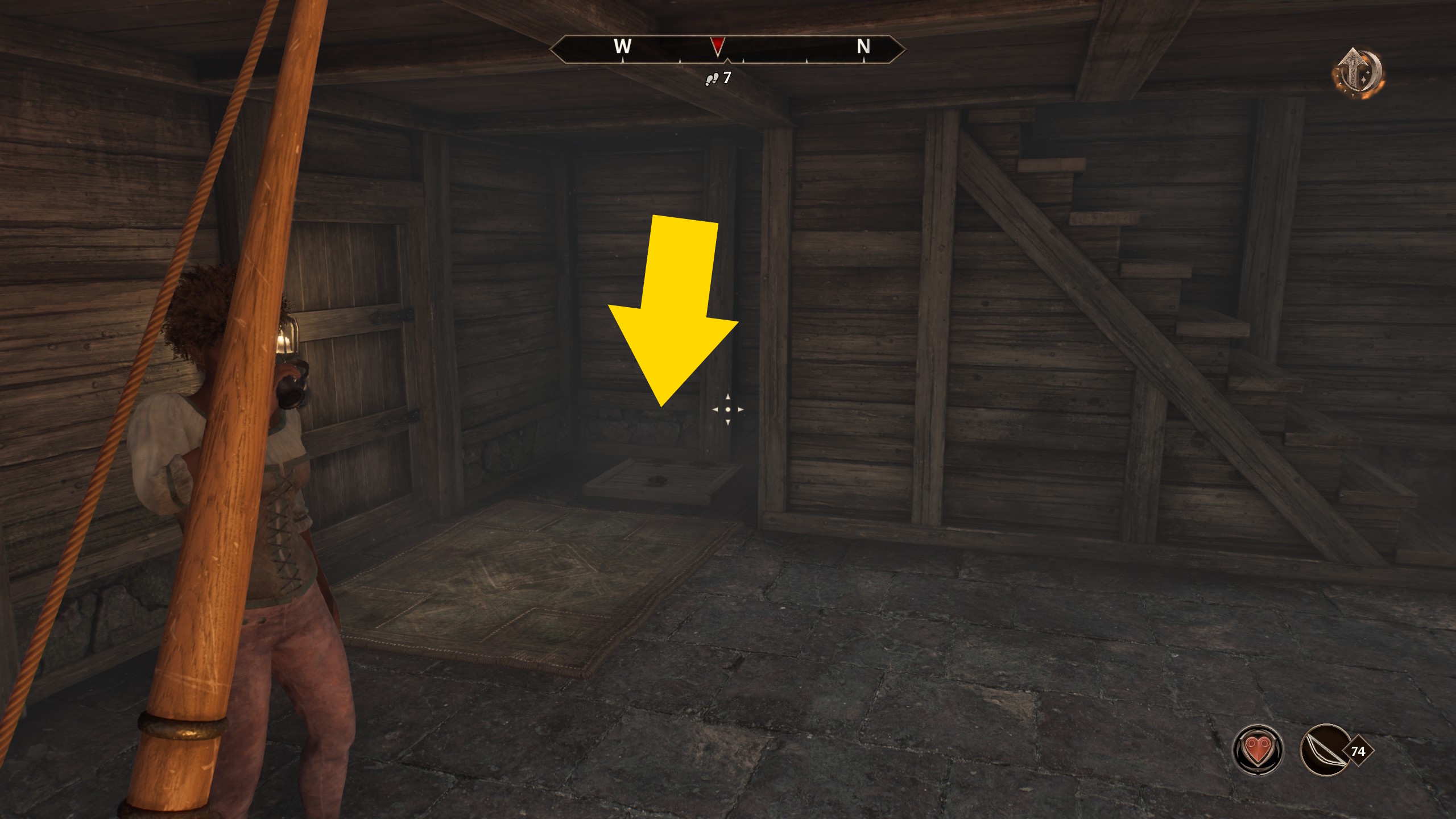 An arrow points toward where to go in Oblivion Remastered to join the Dark Brotherhood An arrow points toward where to go in Oblivion Remastered to join the Dark Brotherhood