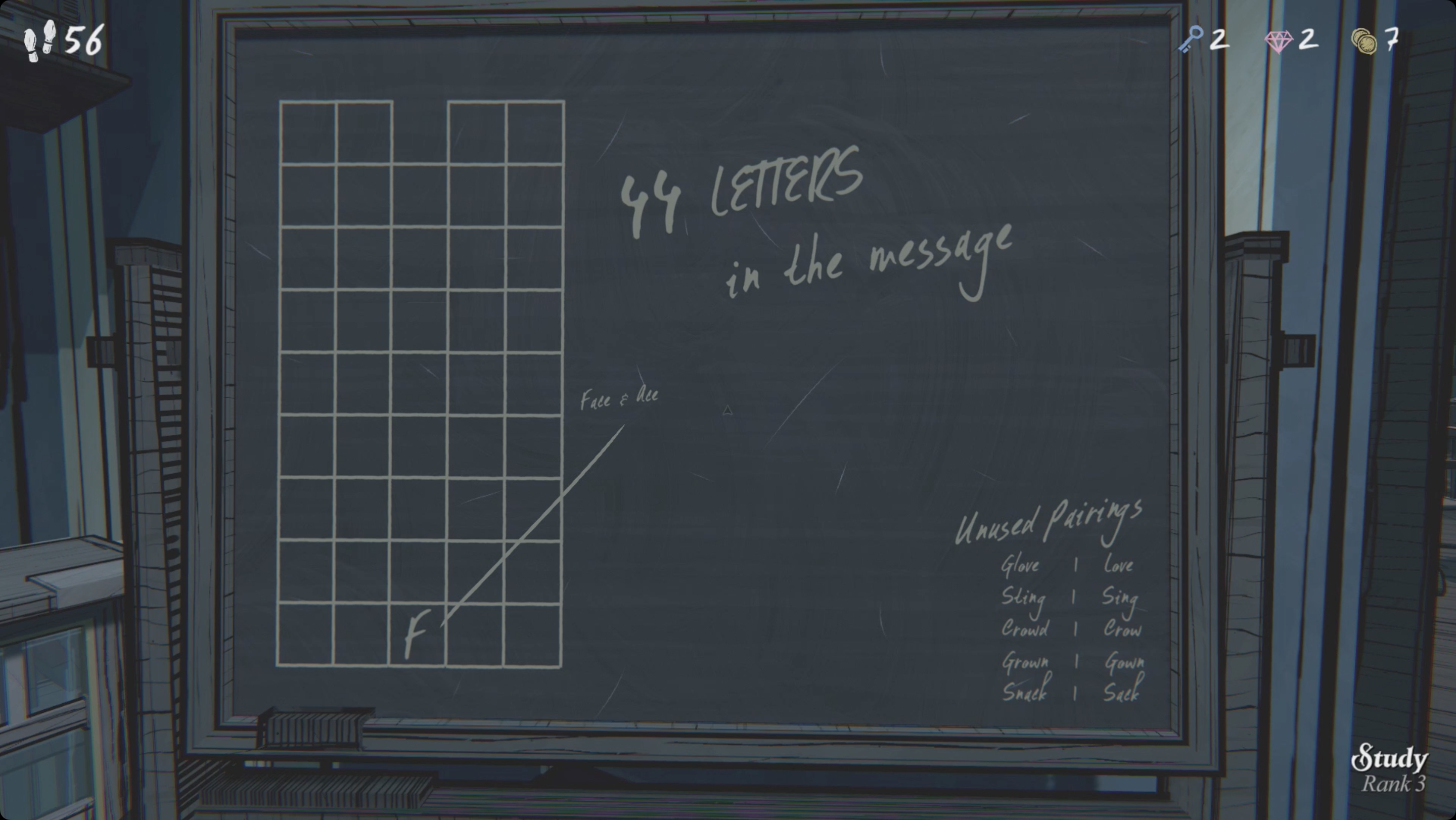 Blue Prince Study blackboard Blue Prince Study blackboard