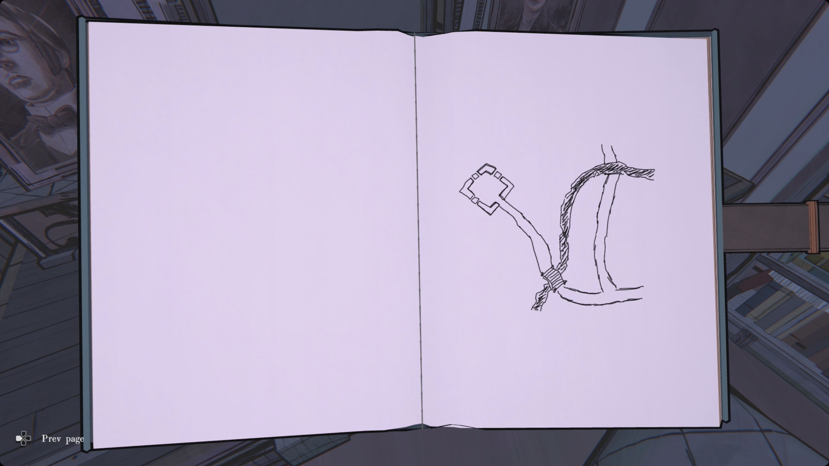 Blue Prince drawing in Lady Epsen’s Diary Blue Prince drawing in Lady Epsen’s Diary