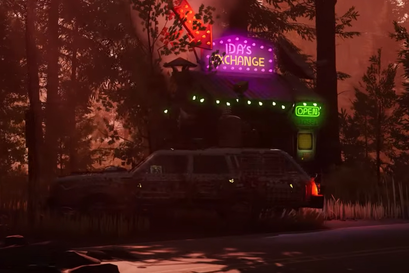 A screenshot from Pacific Drive highlighting the new merchant