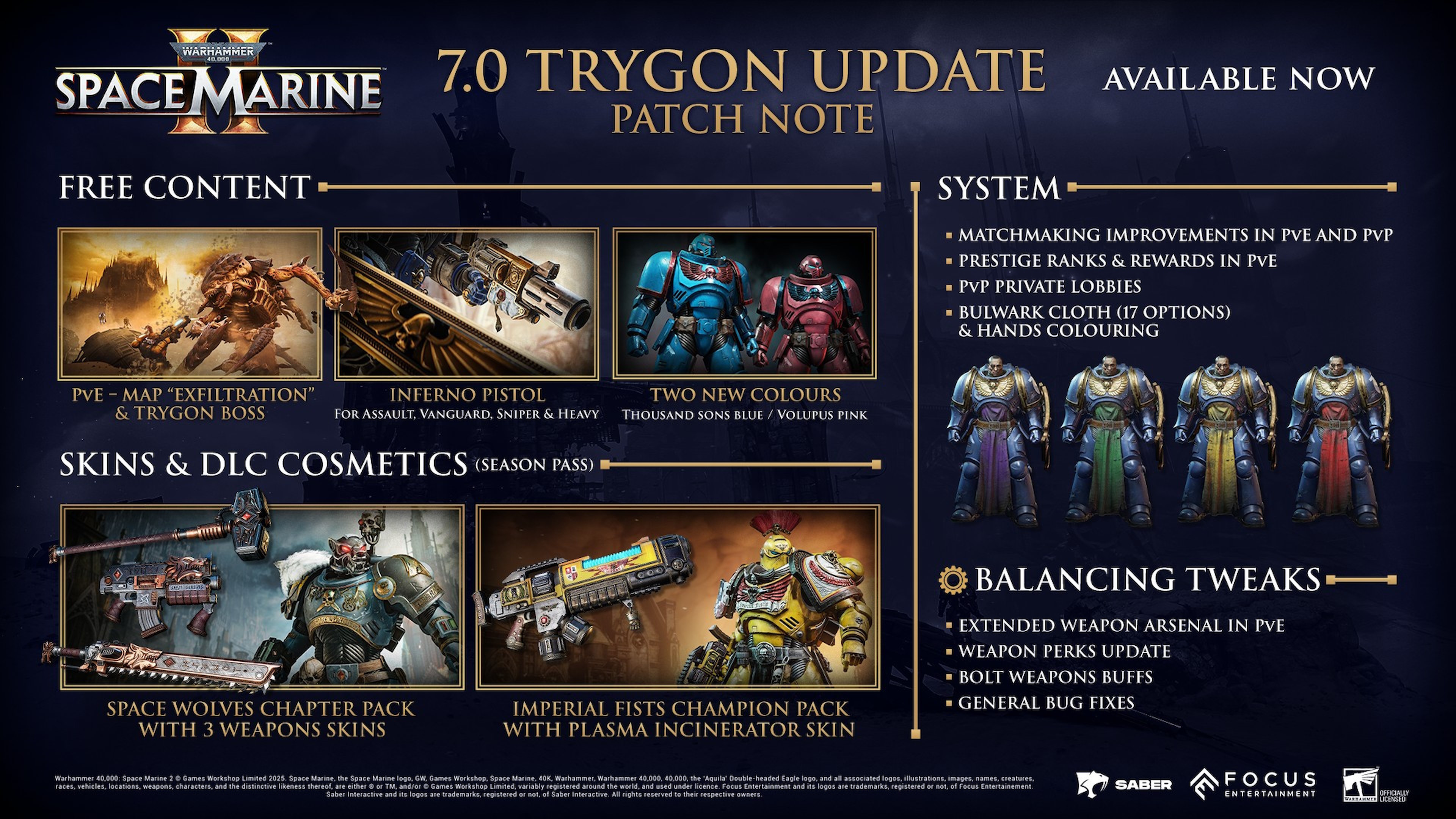 Warhammer 40,000: Space Marine 2 Trygon update